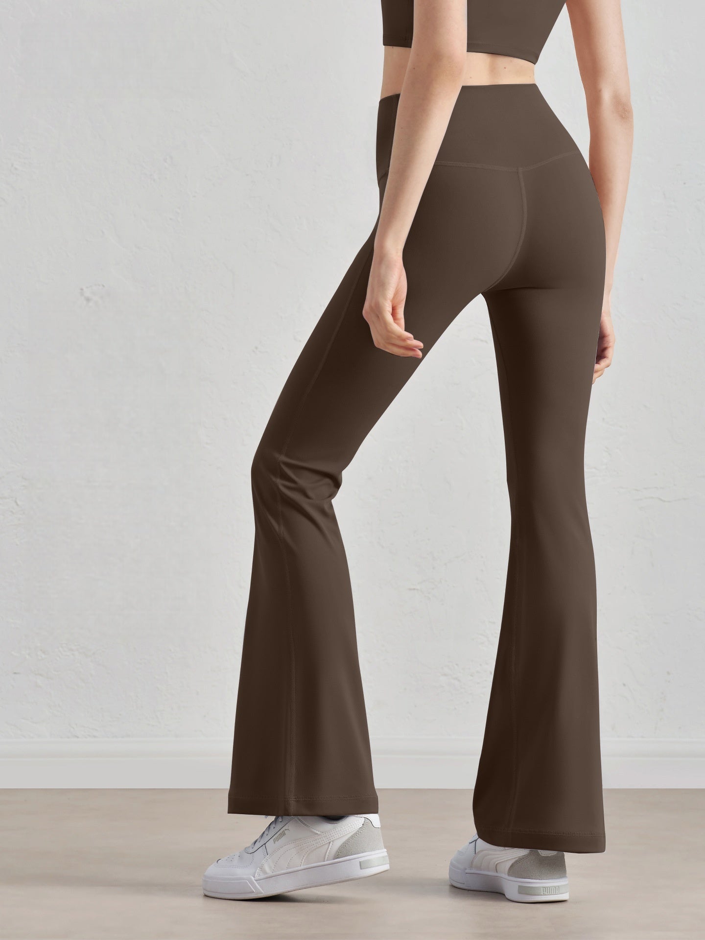 NUF Women Shark Flare Pants High Waist Slimming Yoga Leggings