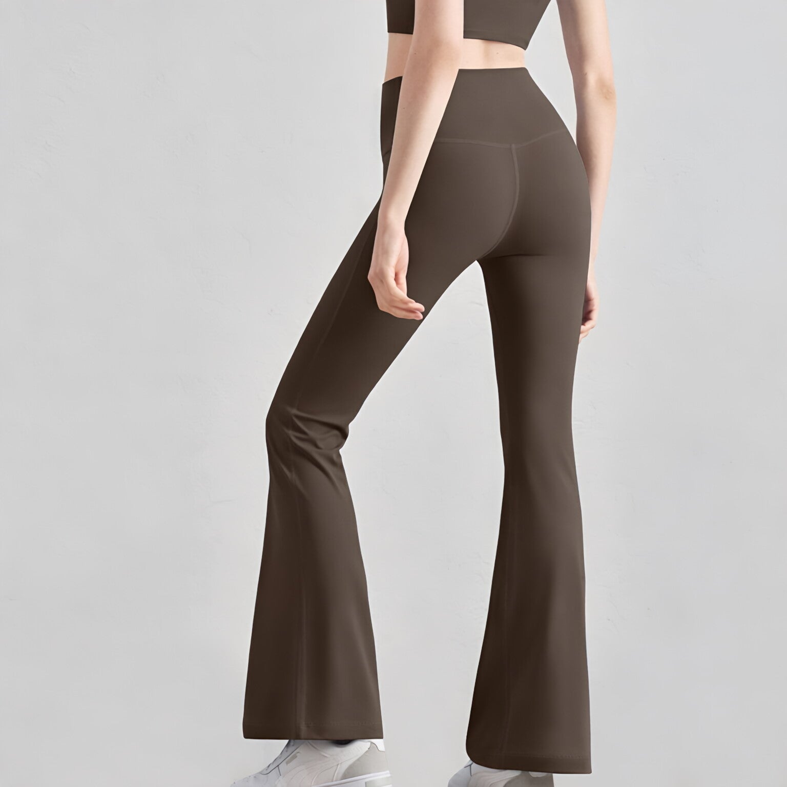 NUF Women Shark Flare Pants High Waist Slimming Yoga Leggings