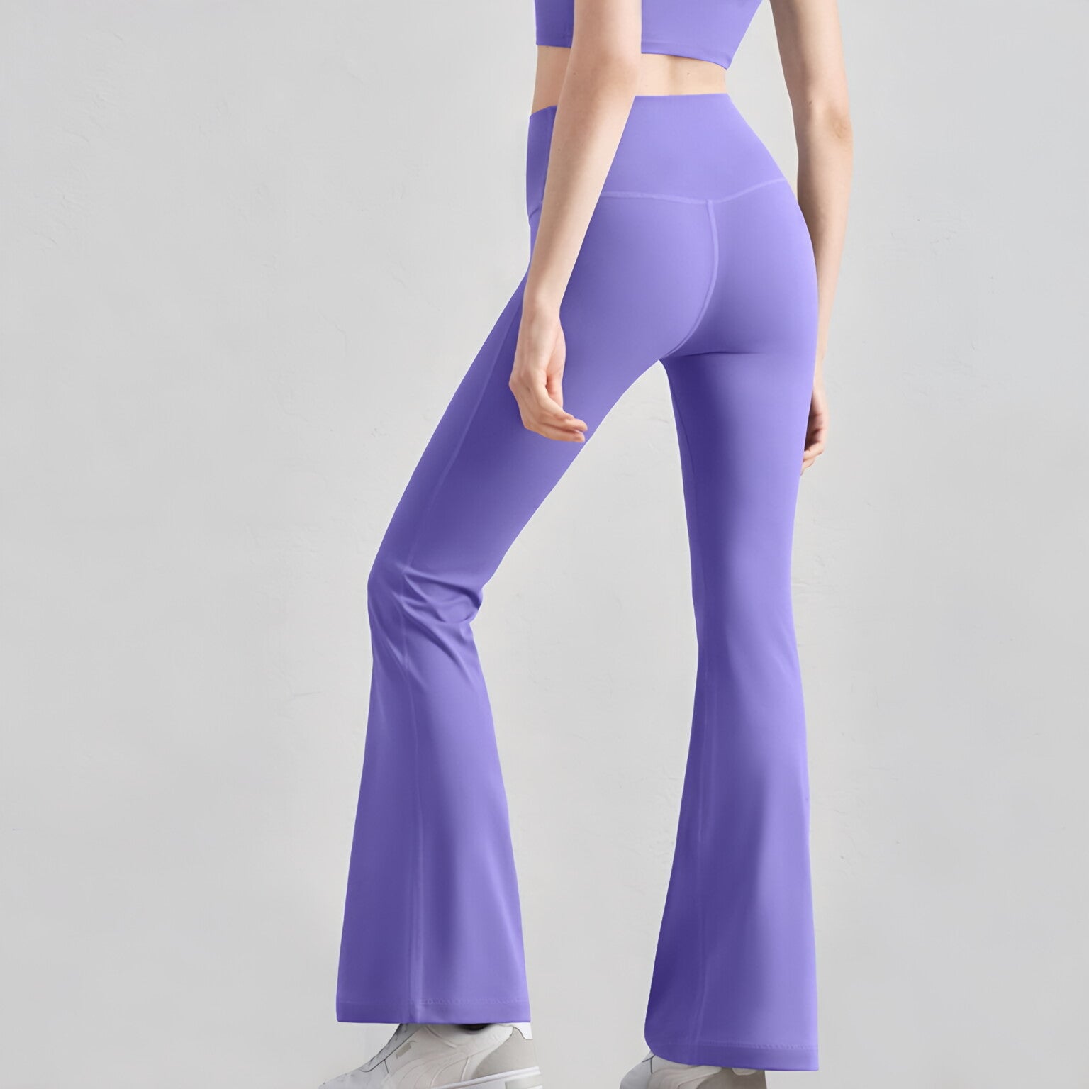 NUF Women Shark Flare Pants High Waist Slimming Yoga Leggings
