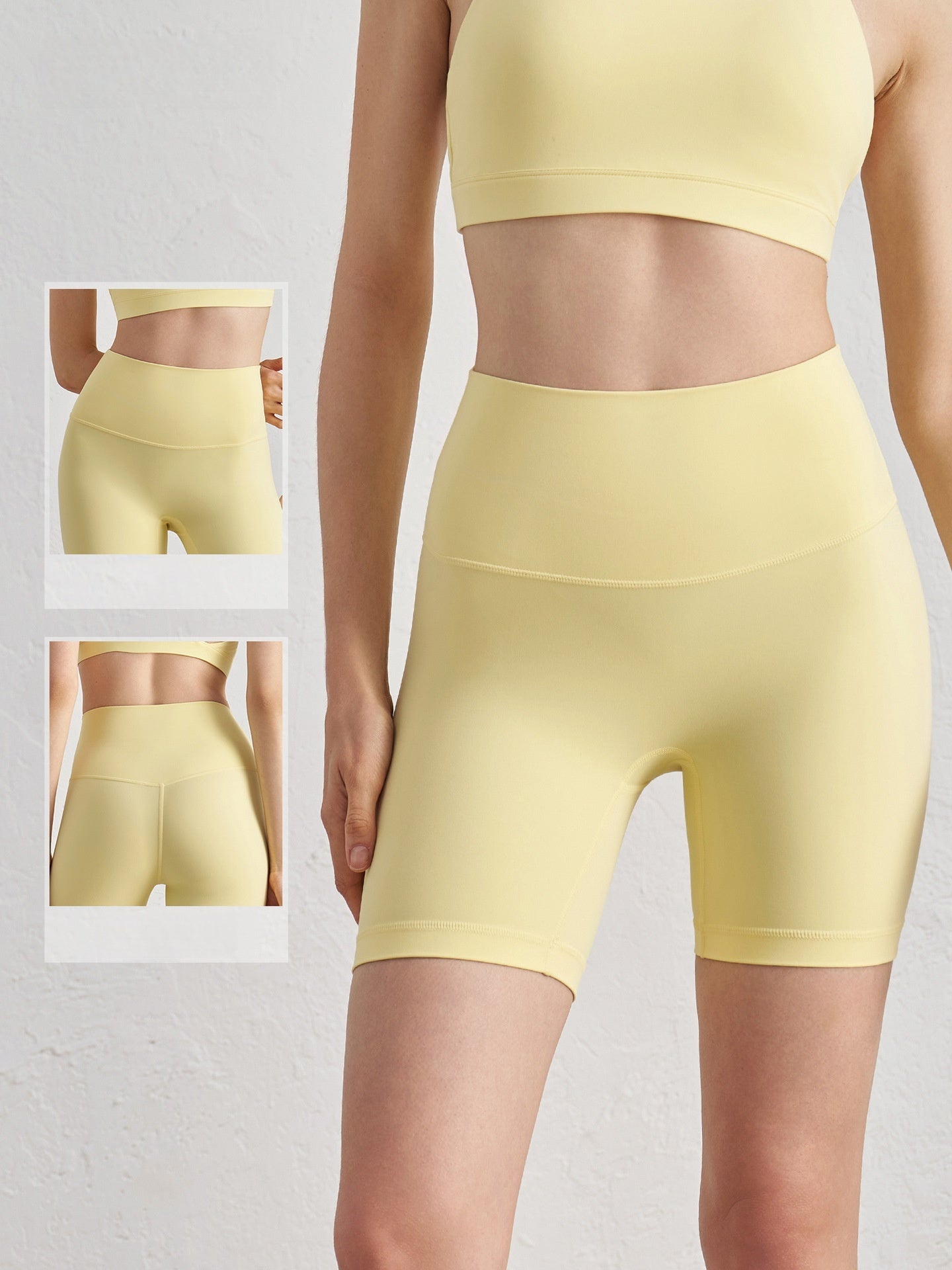 NULS Cool Sense Yoga Shorts Women Peach Lift High Waist Gym
