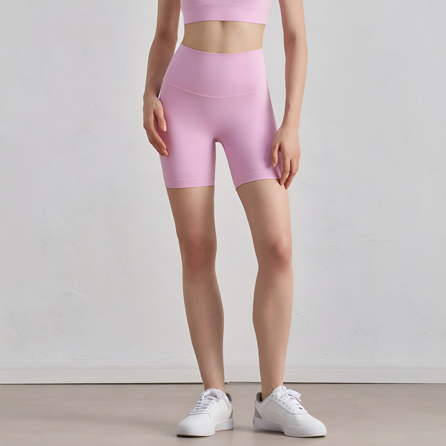 NULS Cool Sense Yoga Shorts Women Peach Lift High Waist Gym