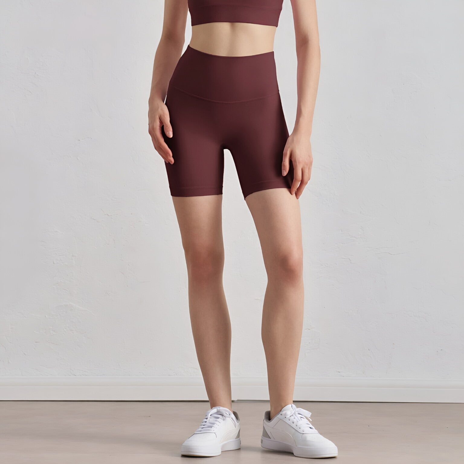 NULS Cool Sense Yoga Shorts Women Peach Lift High Waist Gym
