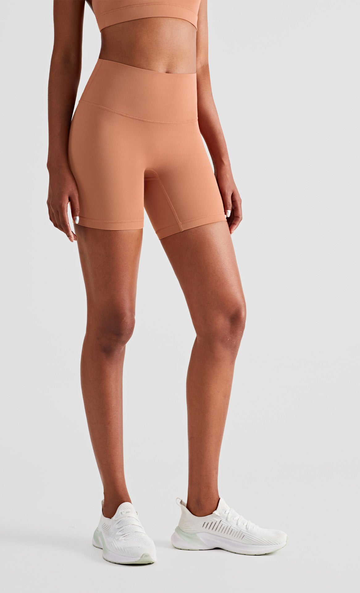 NULS Cool Sense Yoga Shorts Women Peach Lift High Waist Gym