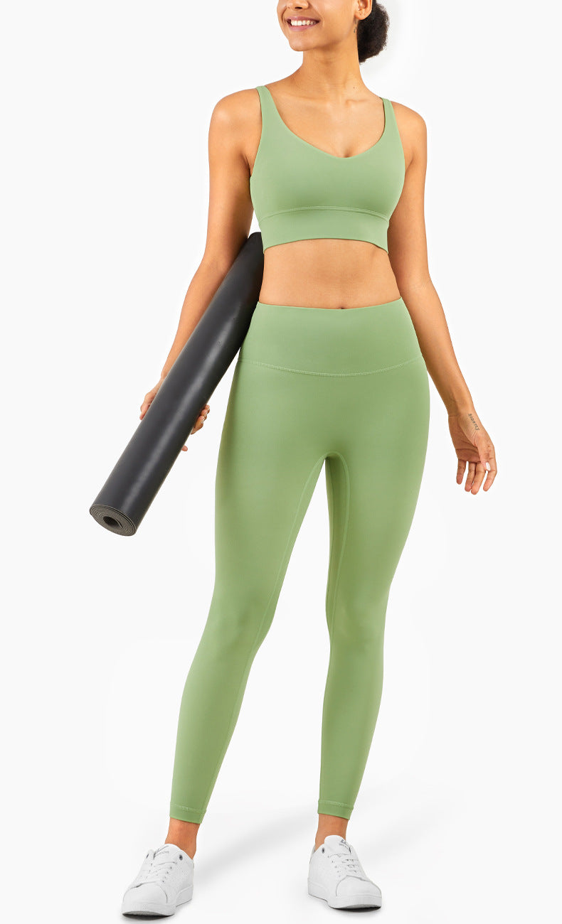 NULS High Waist Yoga Pants 25" Peach Lift Tummy Control Gym