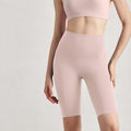 NULS Seamless High Waist Shorts Peach Lift No Front Seam 5" Gym