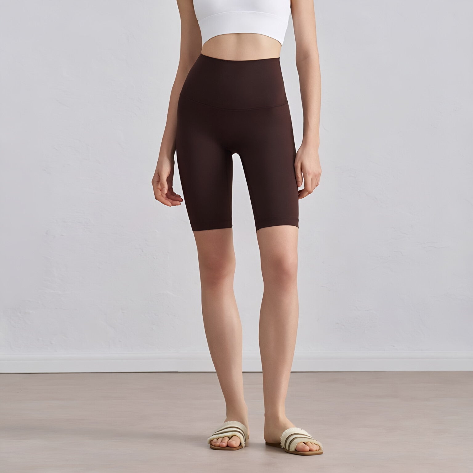 NULS Seamless High Waist Shorts Peach Lift No Front Seam 5" Gym