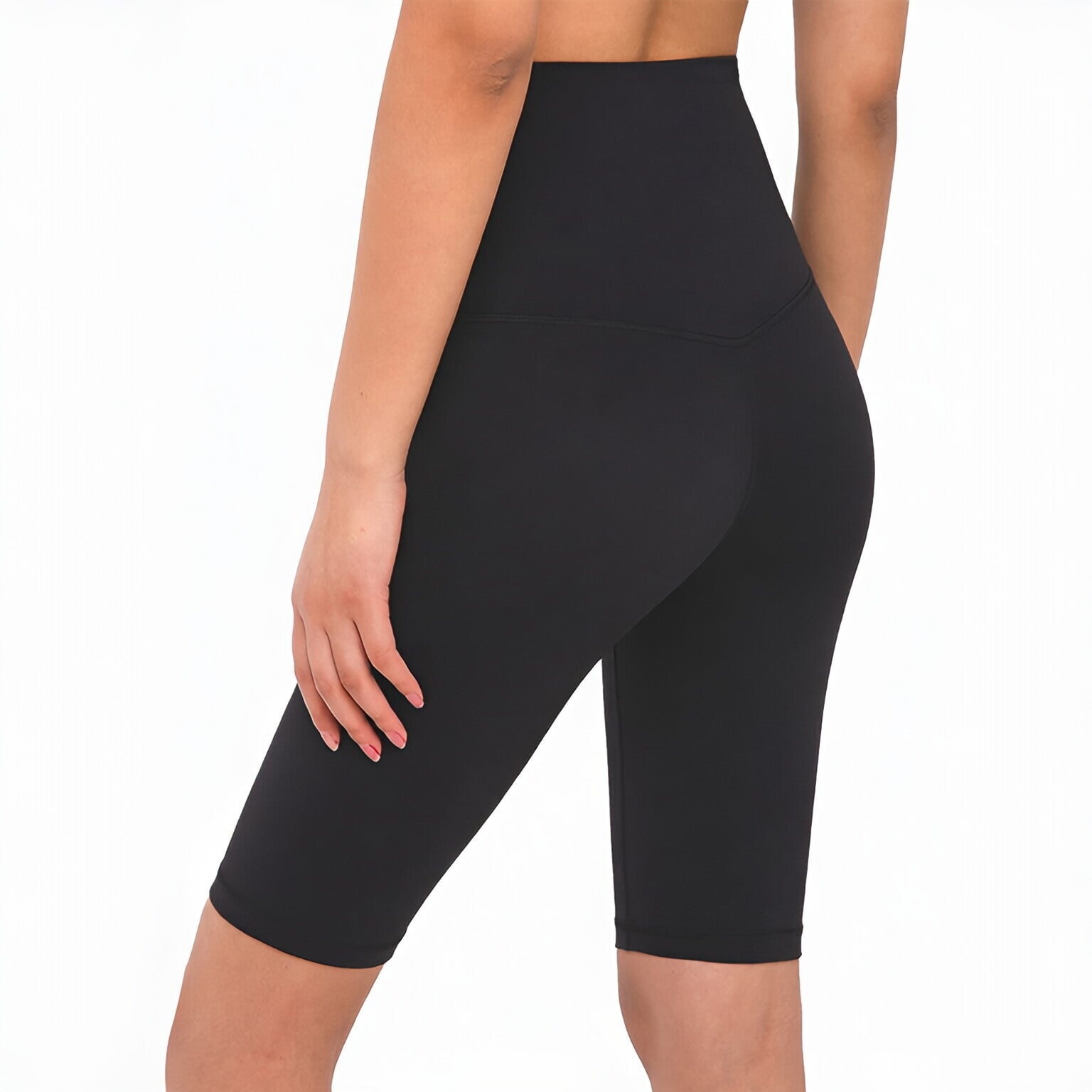 NULS Seamless High Waist Shorts Peach Lift No Front Seam 5" Gym