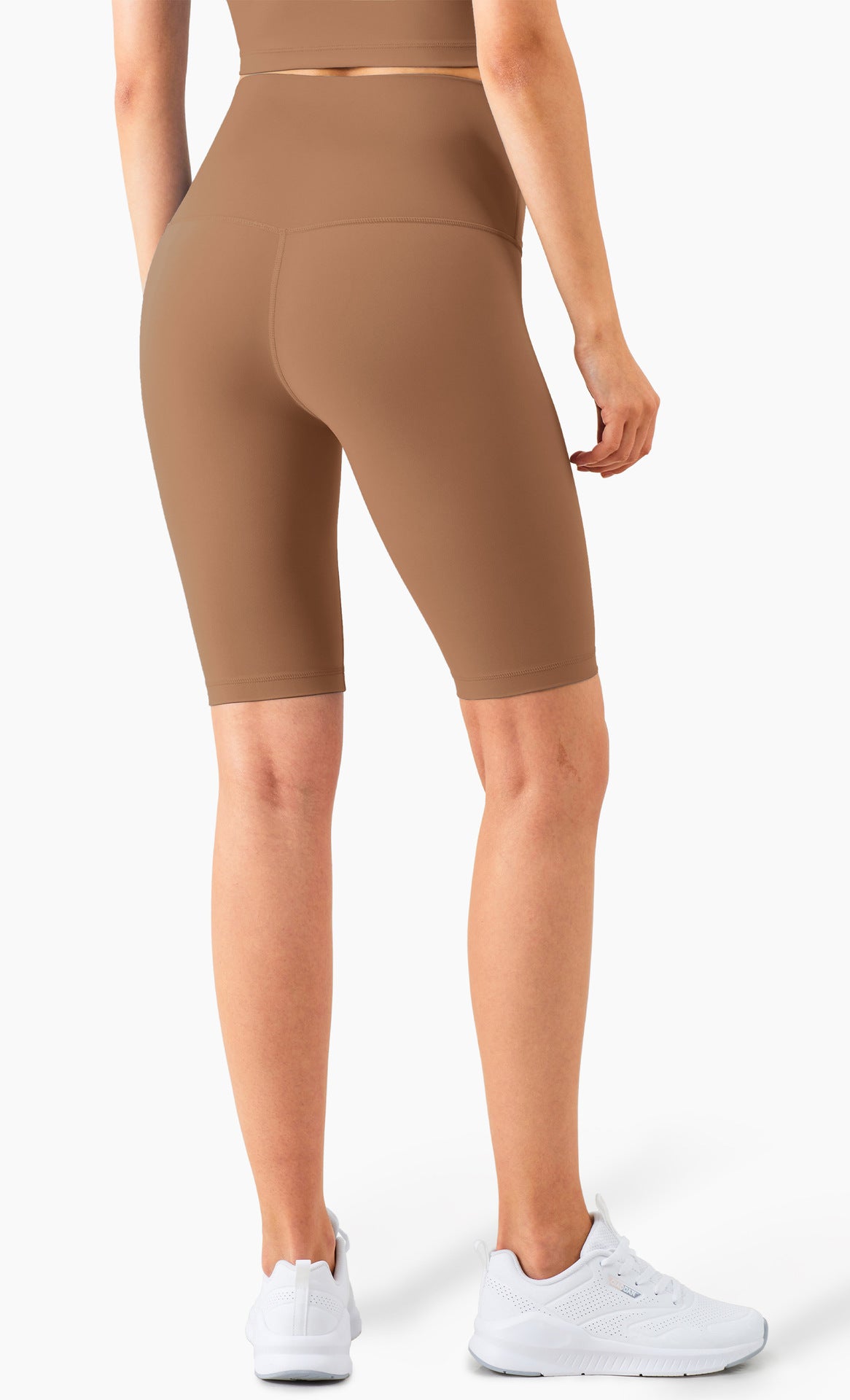 NULS Seamless High Waist Shorts Peach Lift No Front Seam 5" Gym