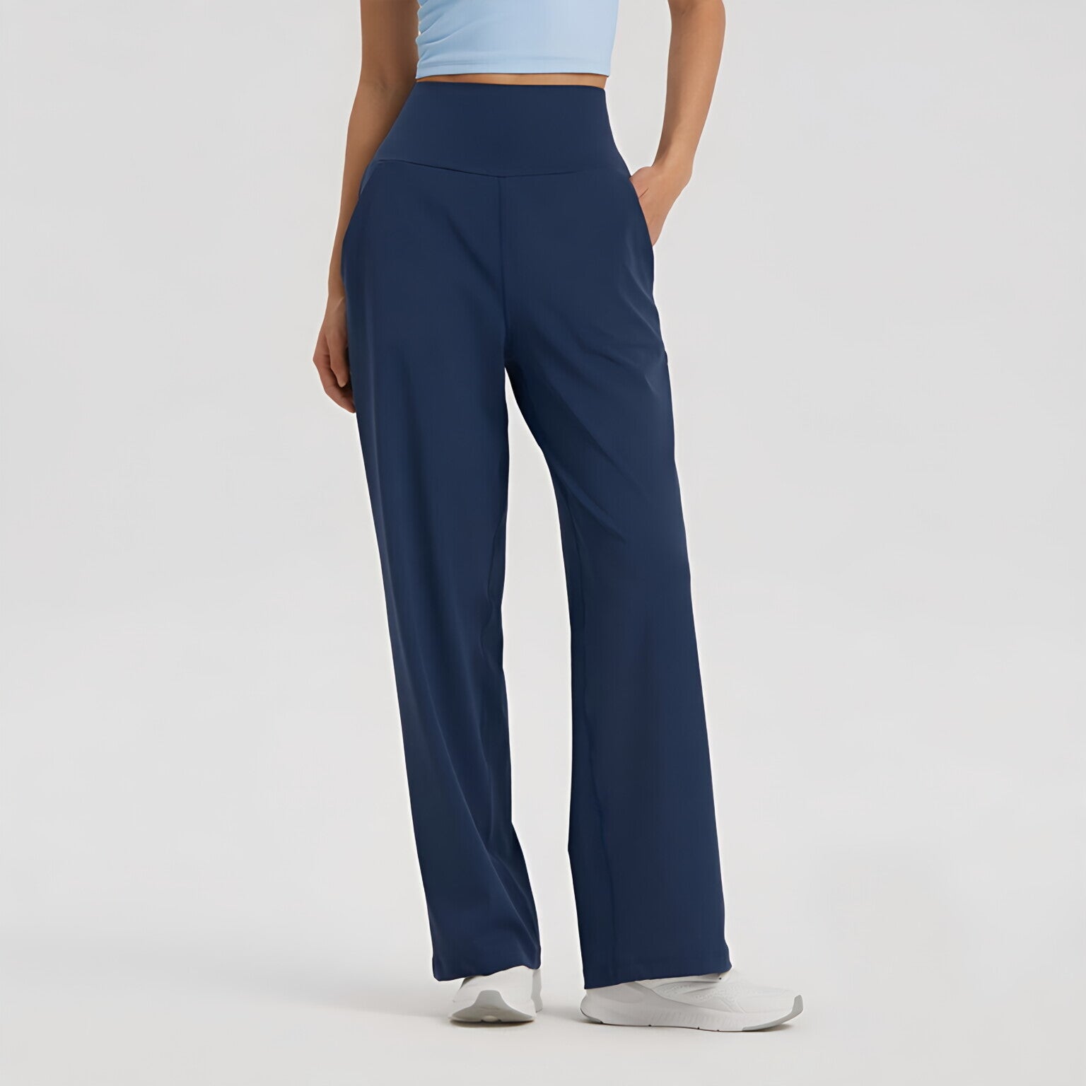 NULS Seamless Wide Leg Yoga Pants Women High Waist Pocket Gym