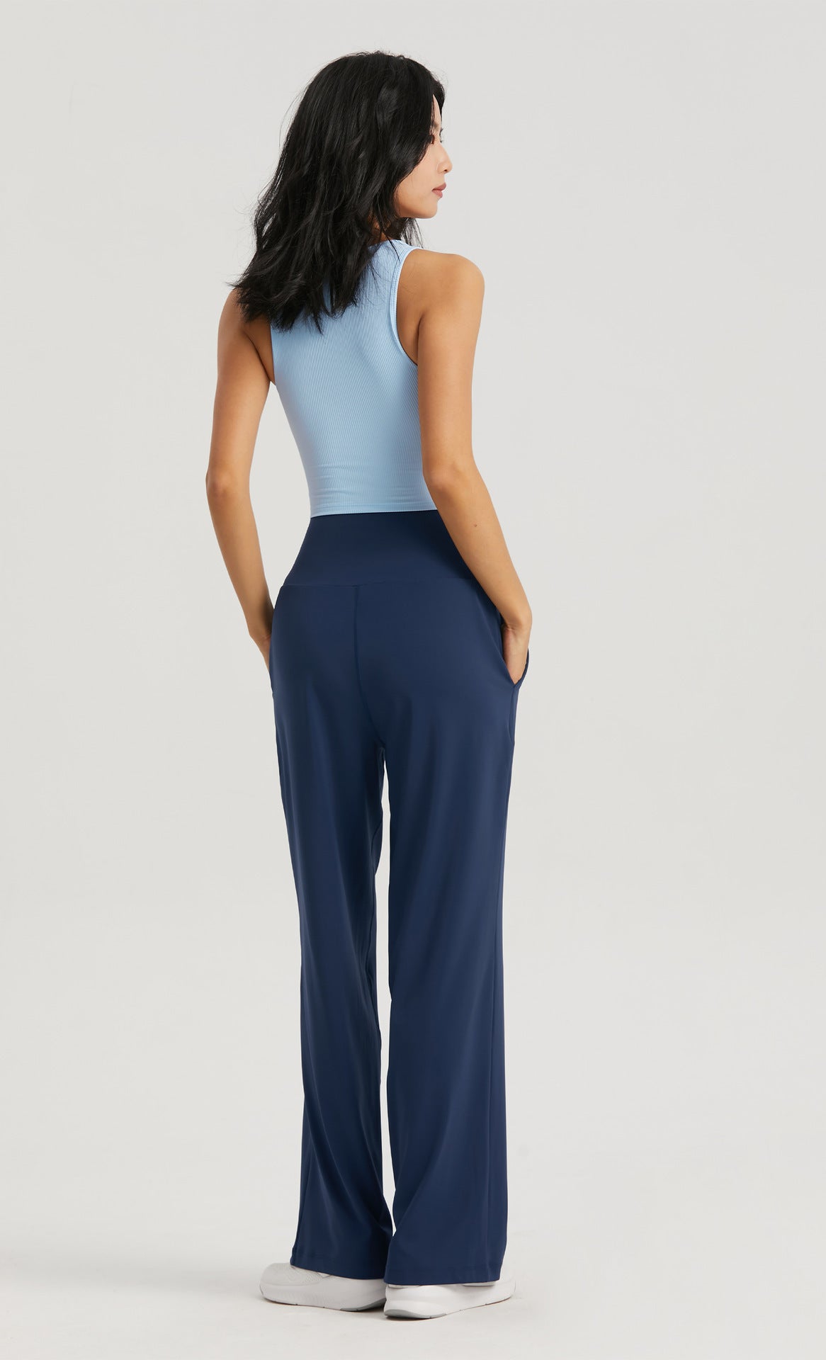 NULS Seamless Wide Leg Yoga Pants Women High Waist Pocket Gym