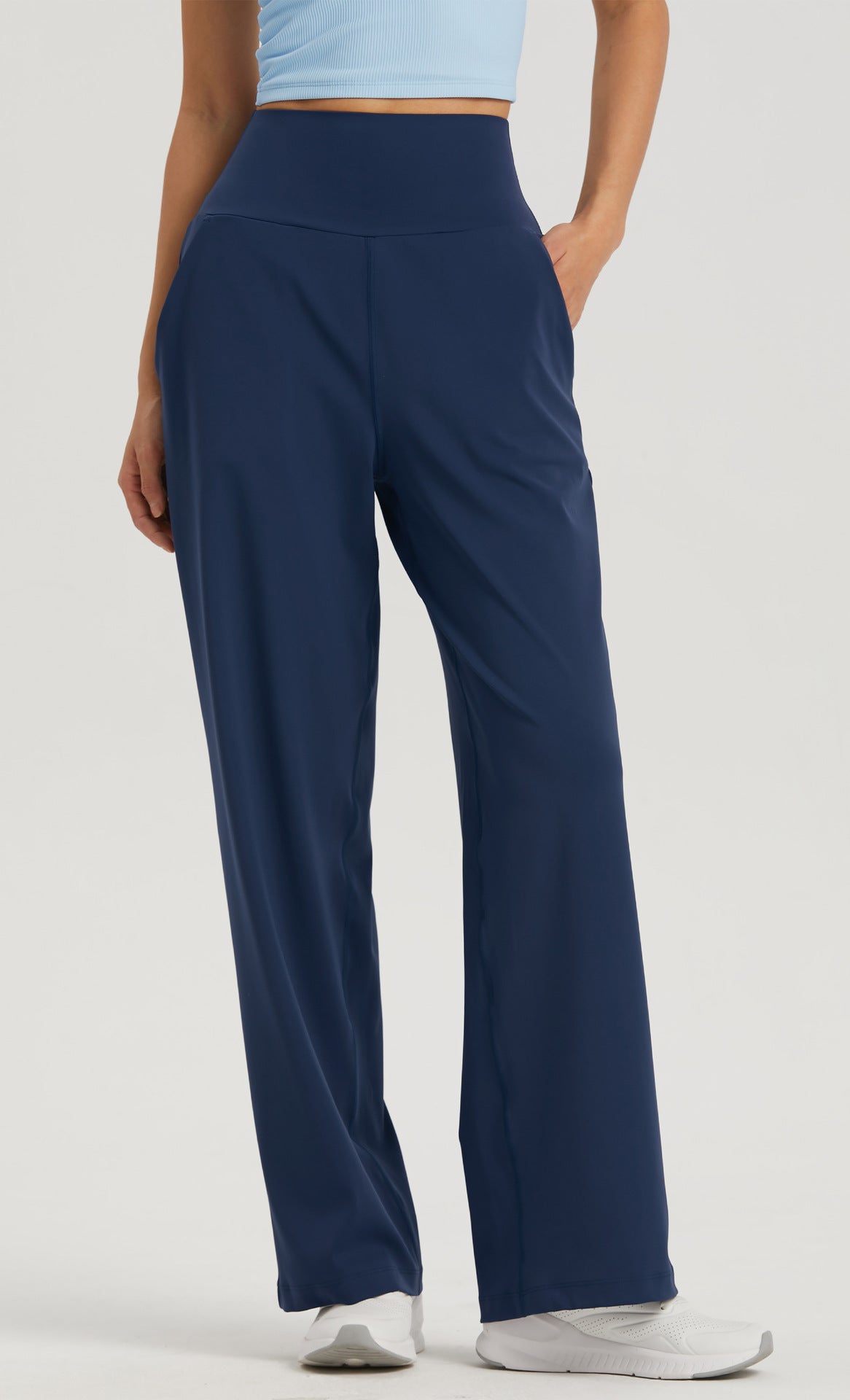 NULS Seamless Wide Leg Yoga Pants Women High Waist Pocket Gym