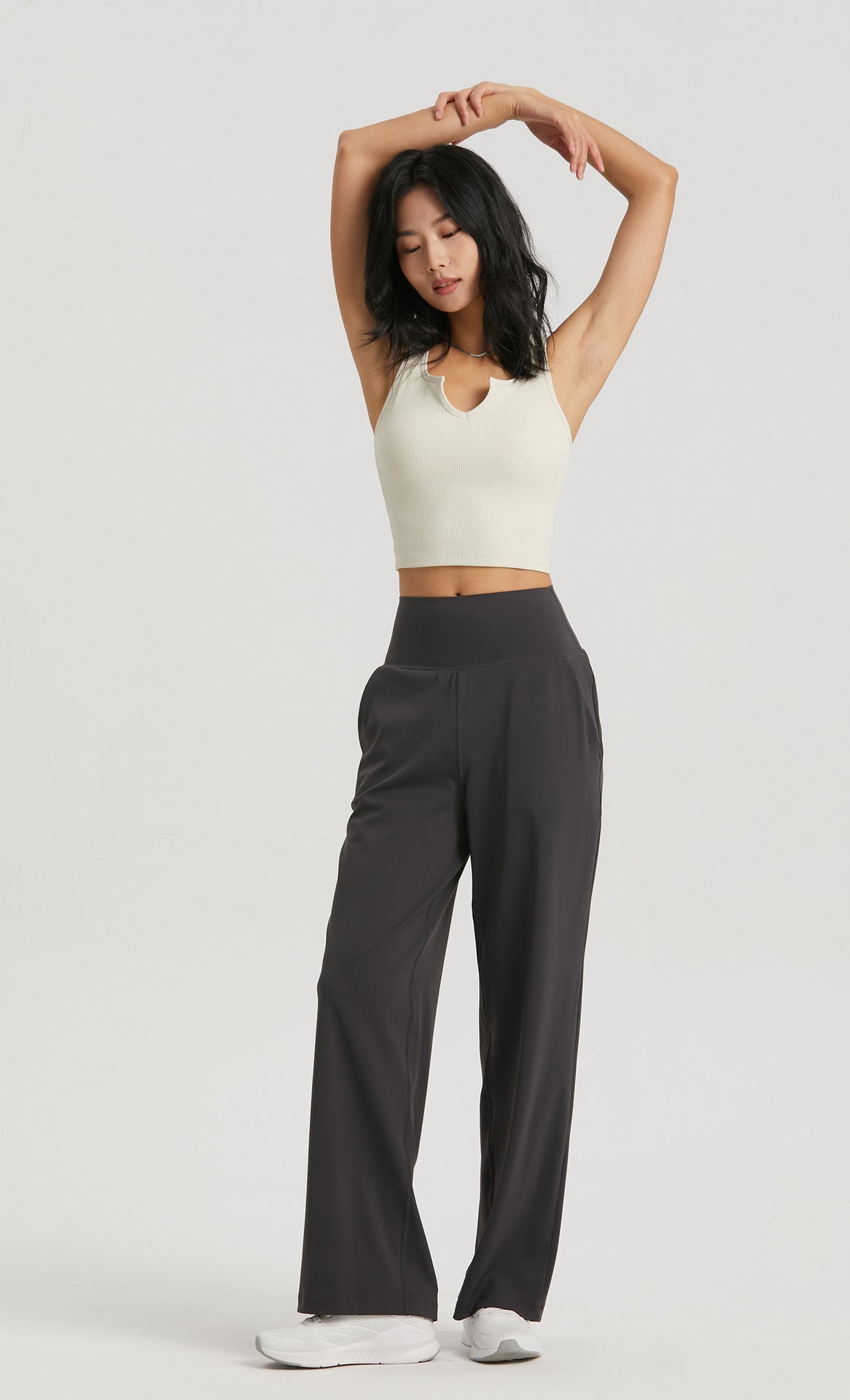 NULS Seamless Wide Leg Yoga Pants Women High Waist Pocket Gym