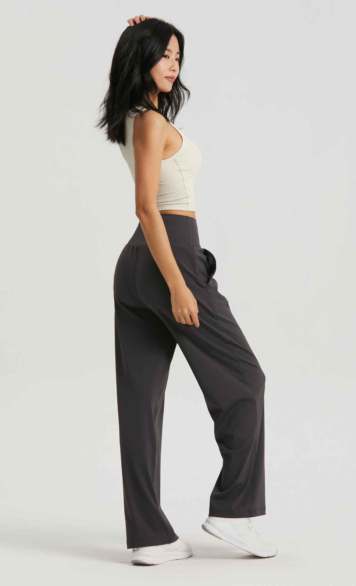 NULS Seamless Wide Leg Yoga Pants Women High Waist Pocket Gym