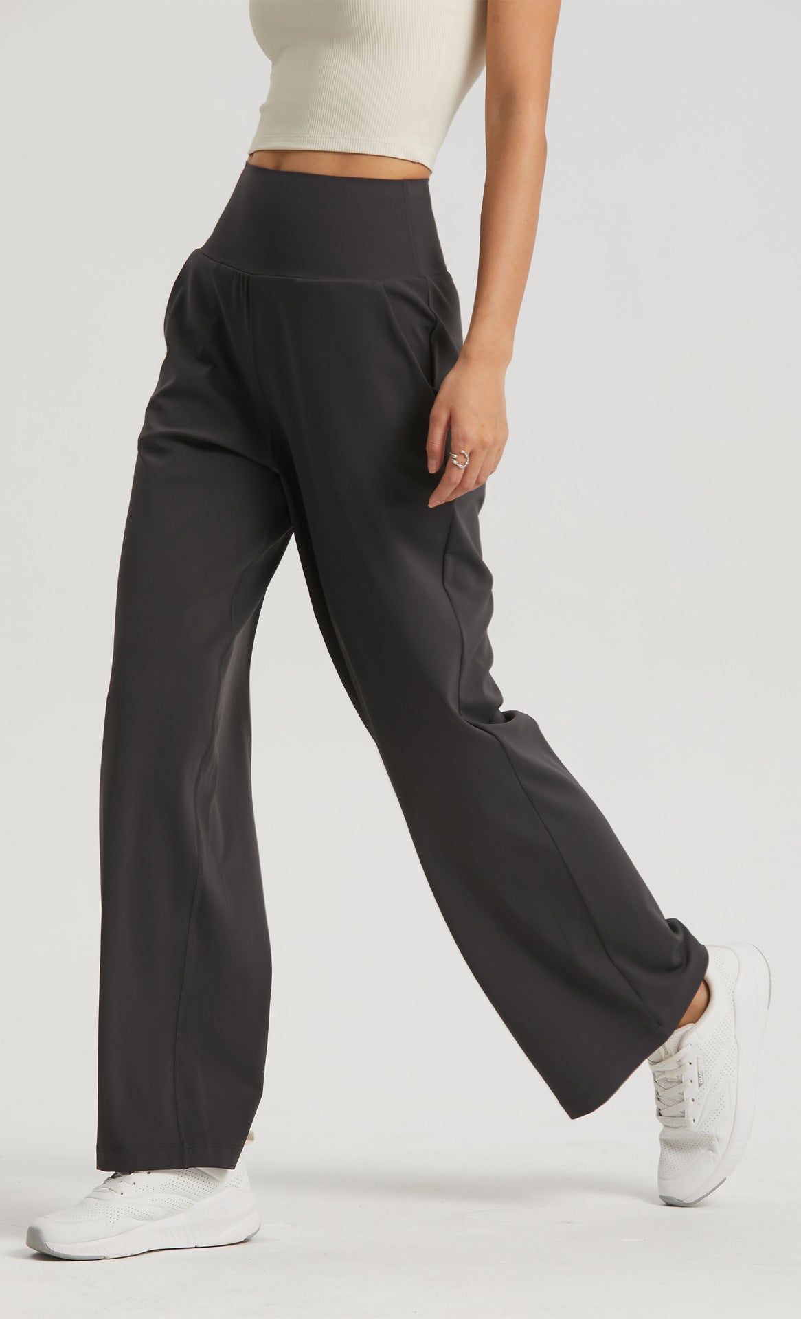 NULS Seamless Wide Leg Yoga Pants Women High Waist Pocket Gym