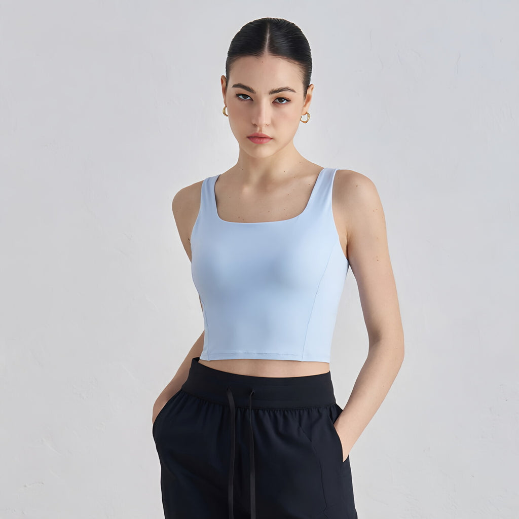 NULS Seamless Yoga Bodysuit Women Wide Straps Backless Gym