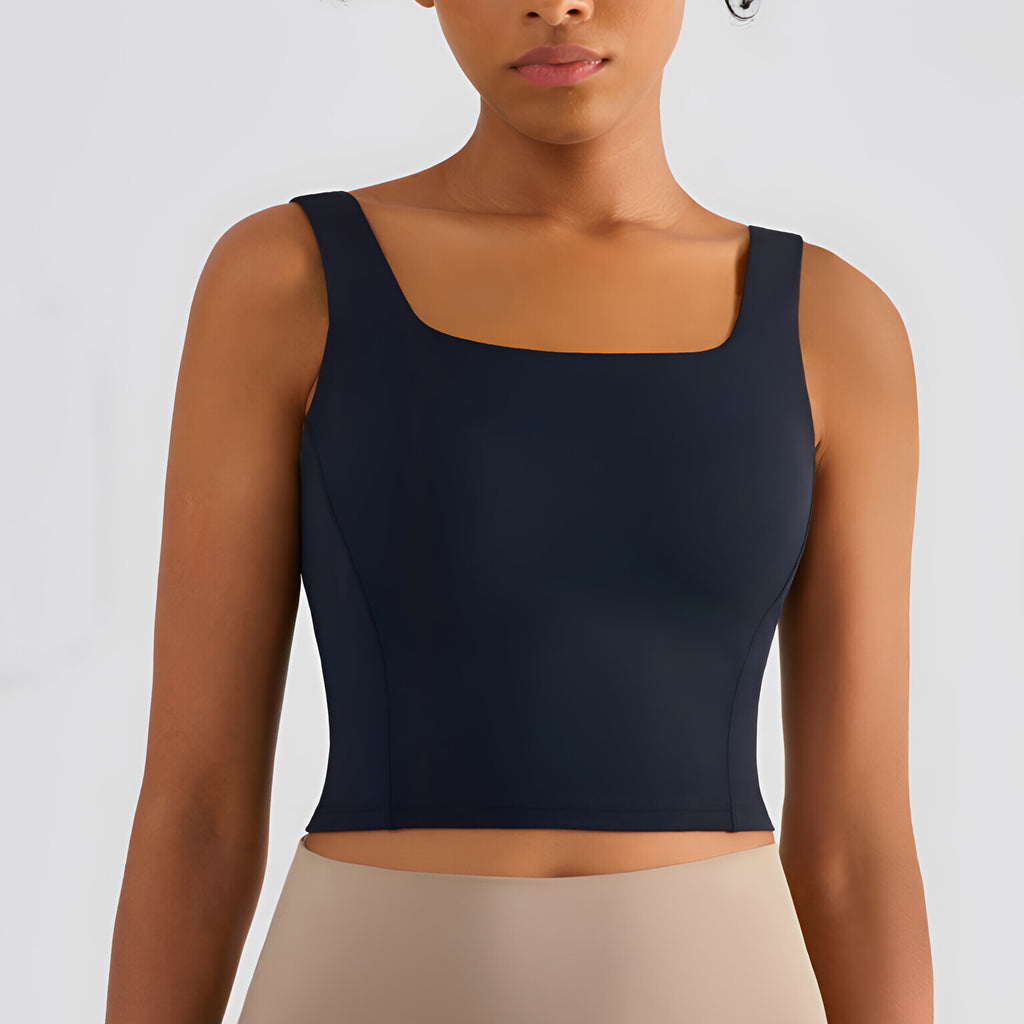 NULS Seamless Yoga Bodysuit Women Wide Straps Backless Gym