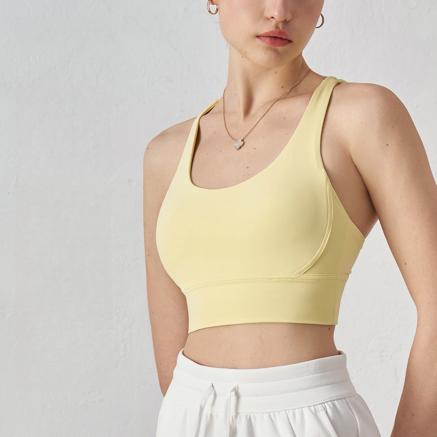 NULS Seamless Yoga Top Women Cross Back Gym Workout