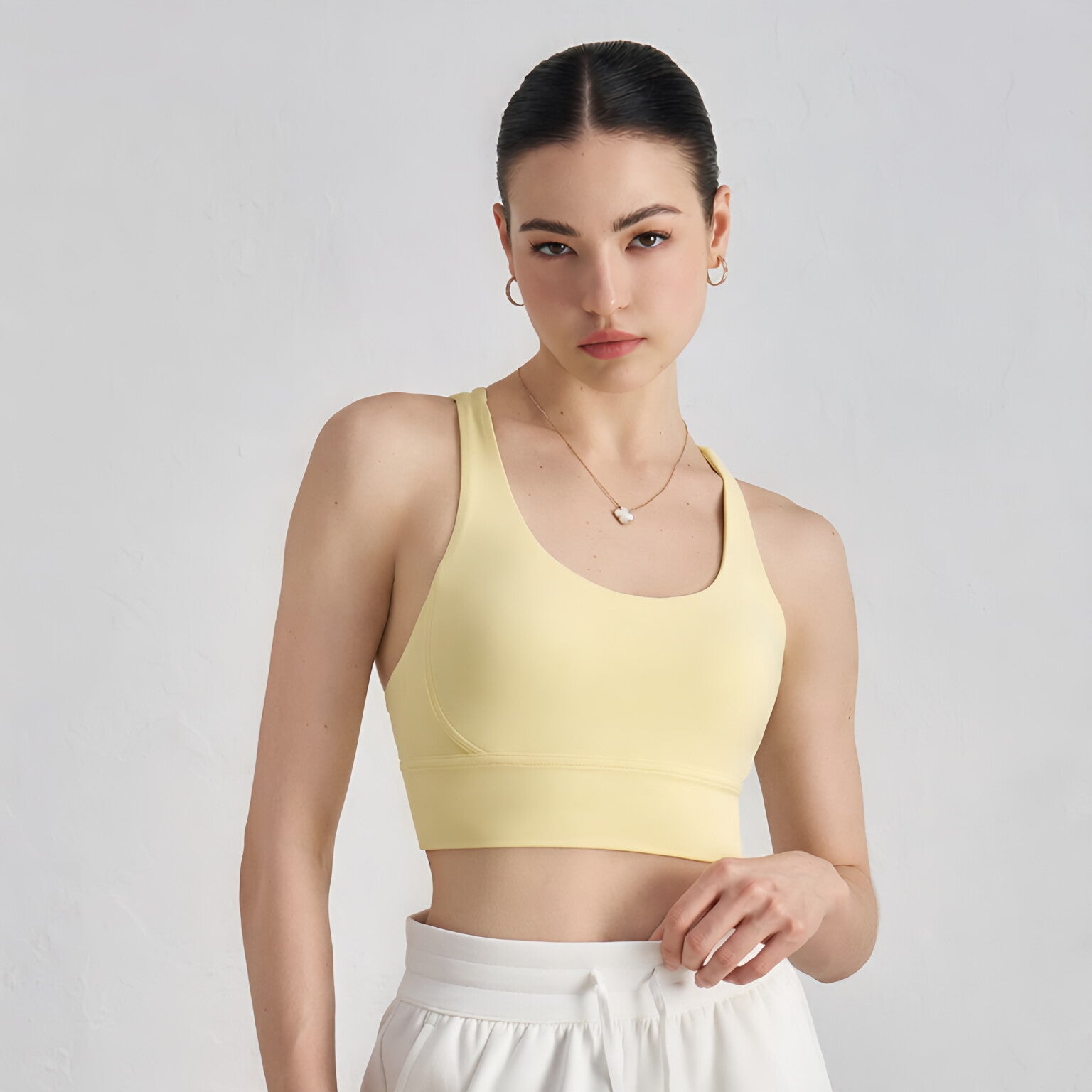 NULS Seamless Yoga Top Women Cross Back Gym Workout