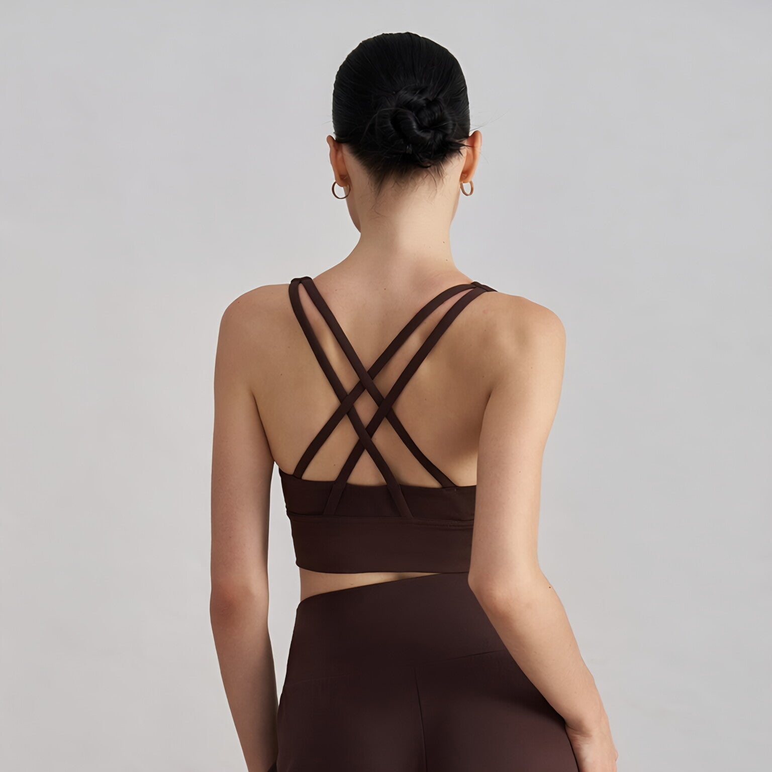 NULS Seamless Yoga Top Women Cross Back Gym Workout