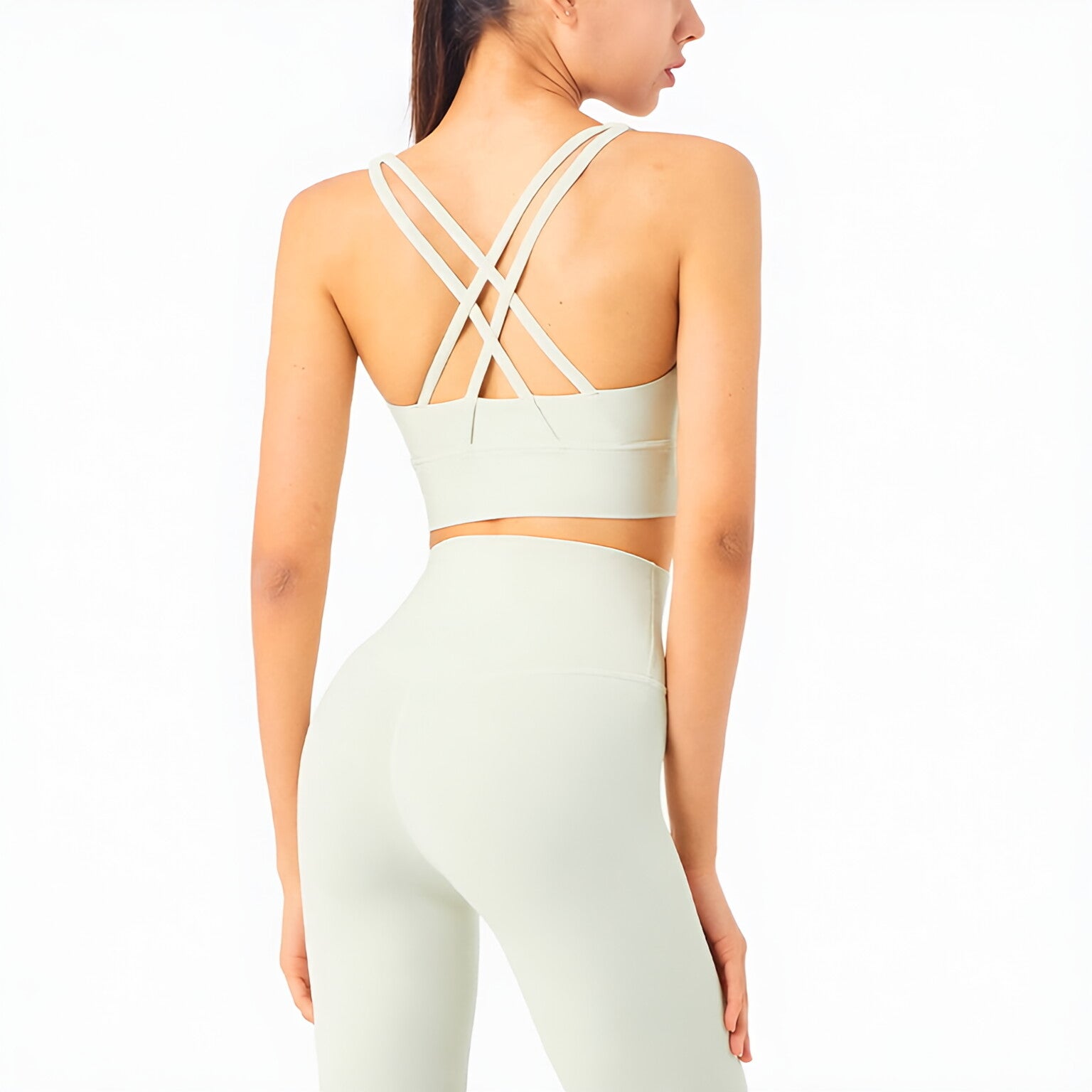 NULS Seamless Yoga Top Women Cross Back Gym Workout