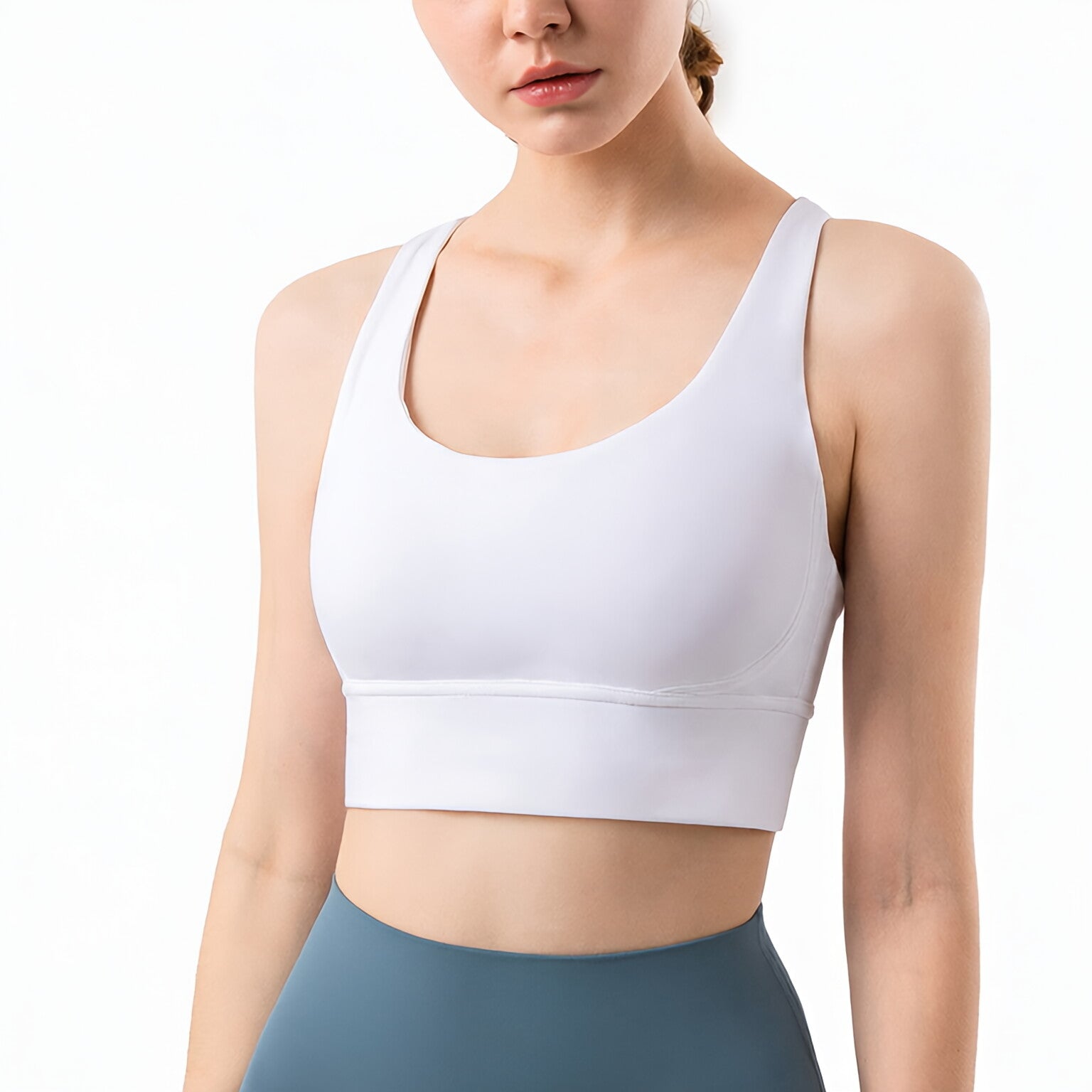 NULS Seamless Yoga Top Women Cross Back Gym Workout