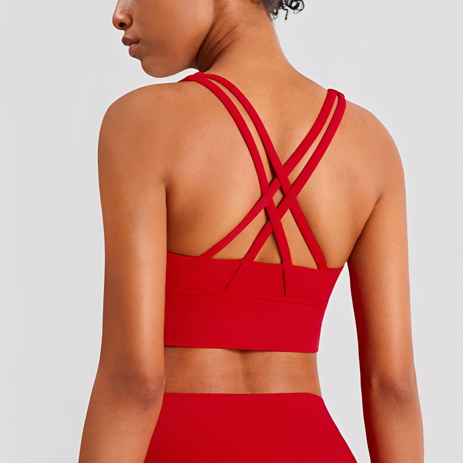 NULS Seamless Yoga Top Women Cross Back Gym Workout