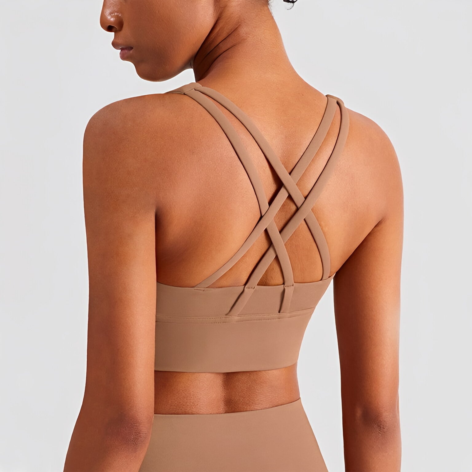 NULS Seamless Yoga Top Women Cross Back Gym Workout