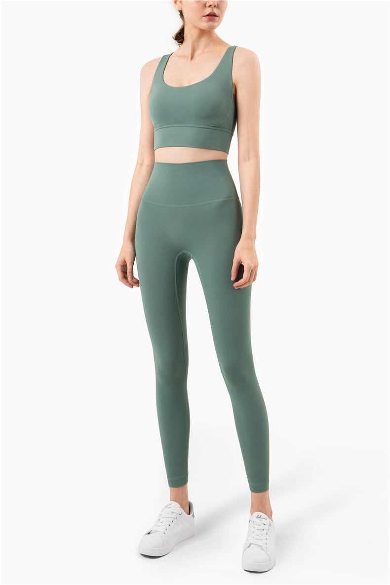 NULS Seamless Yoga Top Women Cross Back Gym Workout