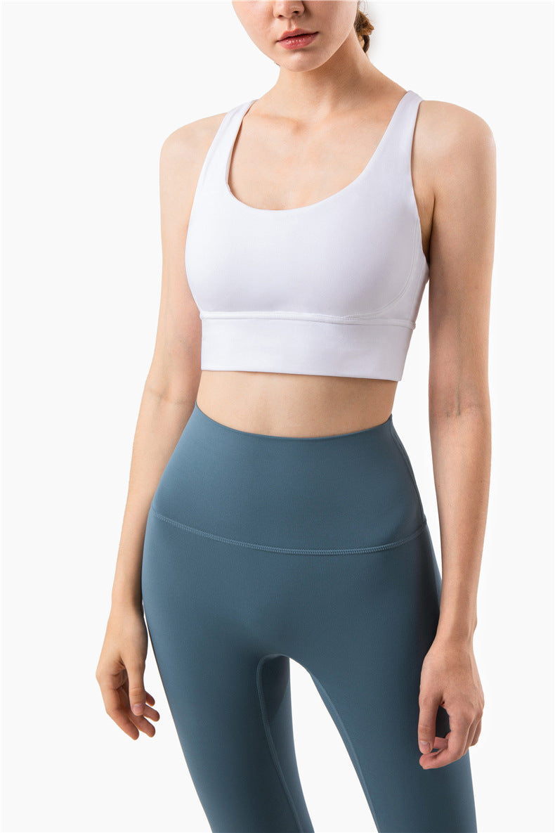 NULS Seamless Yoga Top Women Cross Back Gym Workout