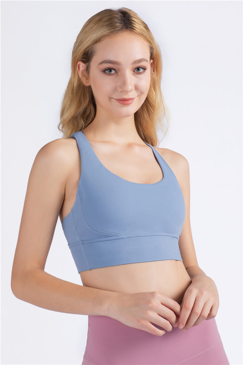 NULS Seamless Yoga Top Women Cross Back Gym Workout