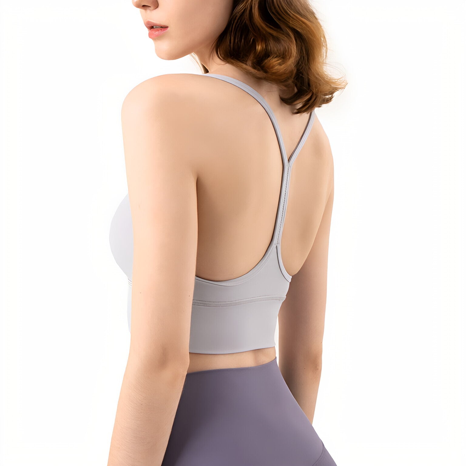 NULS U-Neck Sports Bra Women Y-Back Yoga Bra with Wide Hem