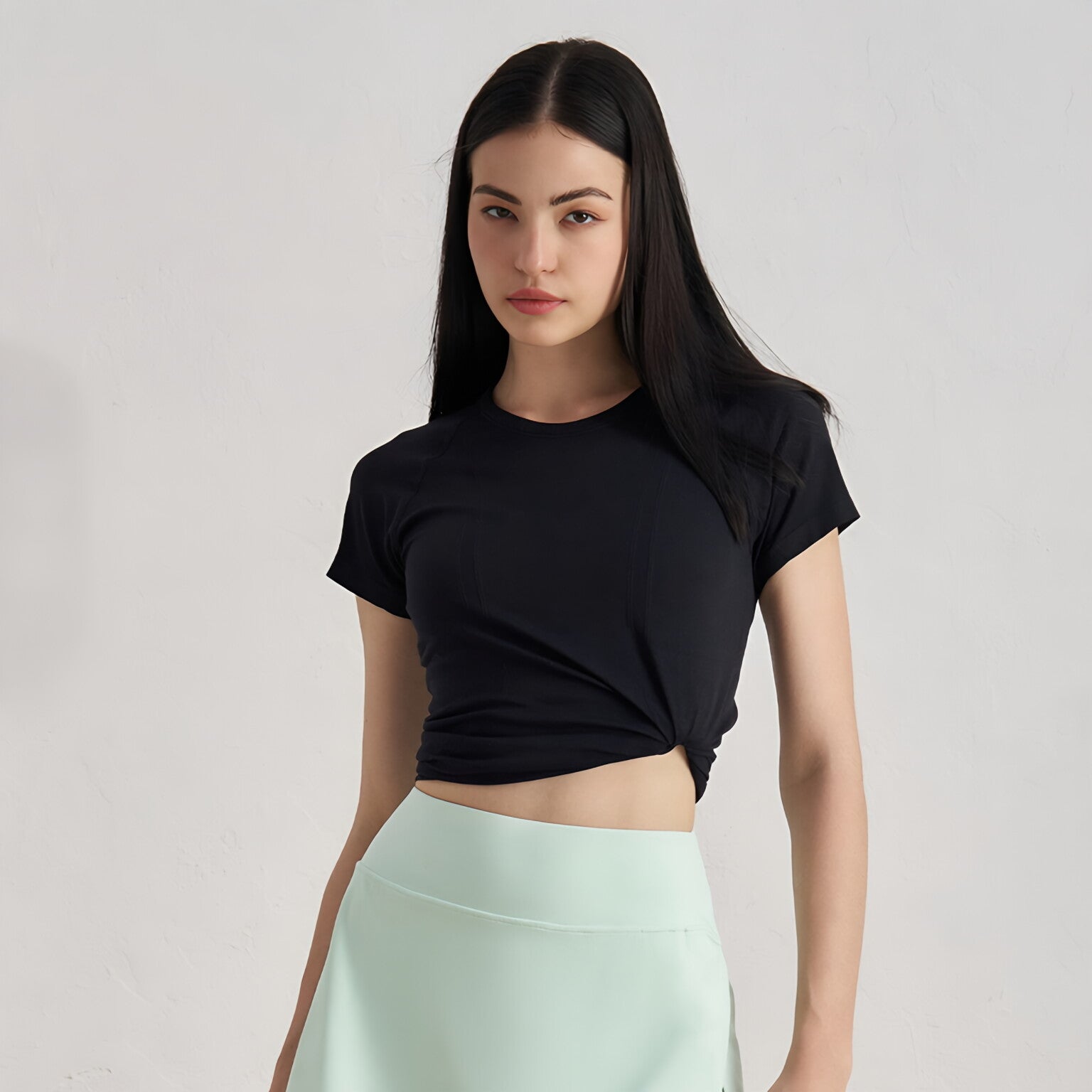 Bare Feel Waist-Cinching Short Sleeve T-Shirt