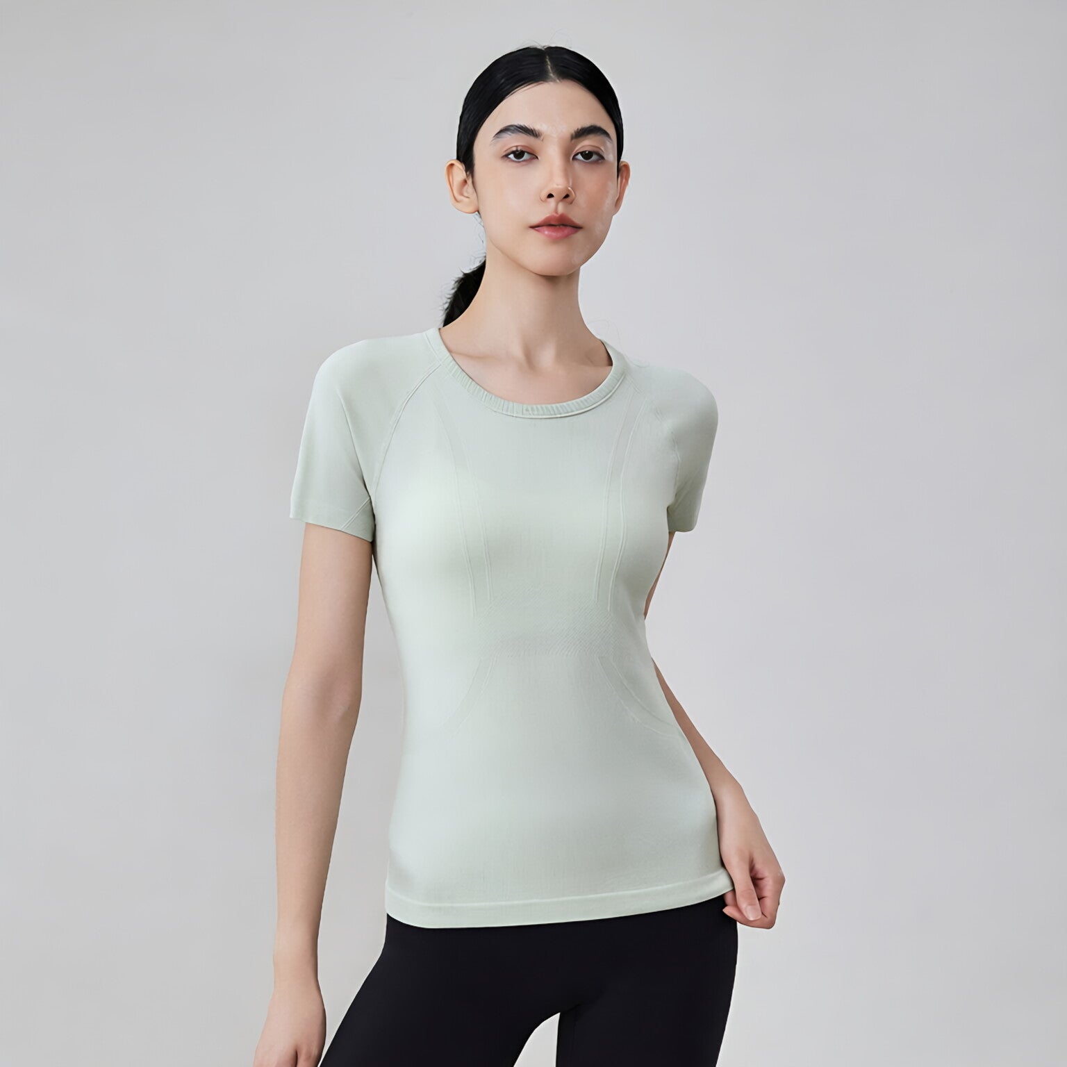 Bare Feel Waist-Cinching Short Sleeve T-Shirt