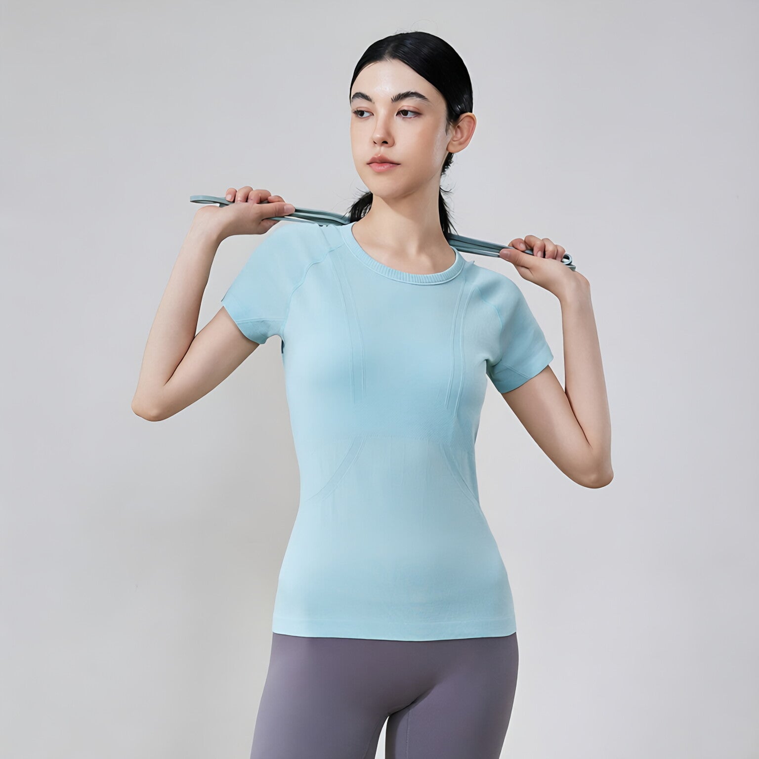 Bare Feel Waist-Cinching Short Sleeve T-Shirt