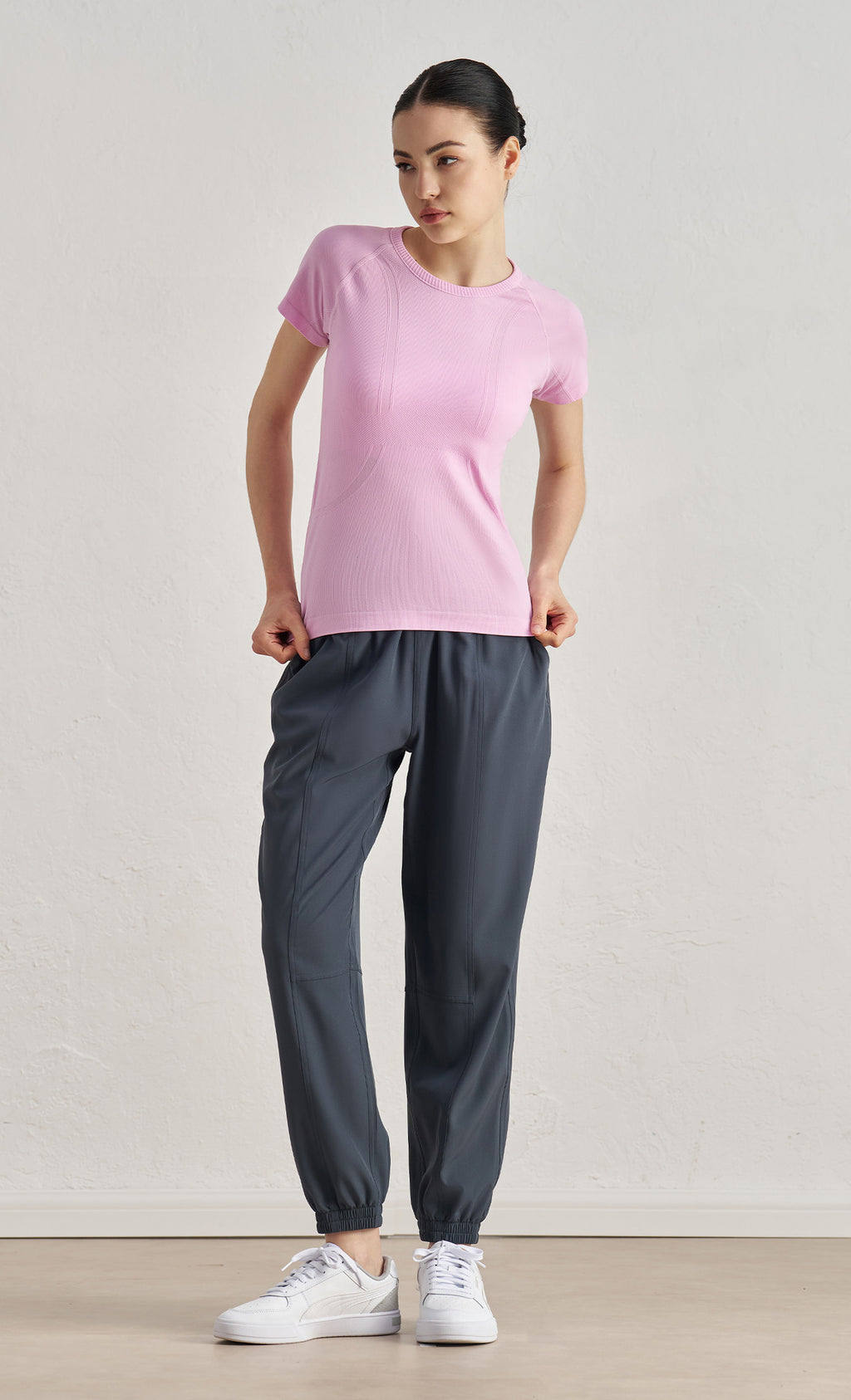 Seamless Slim Fit Yoga Top Short Sleeve Breathable Running