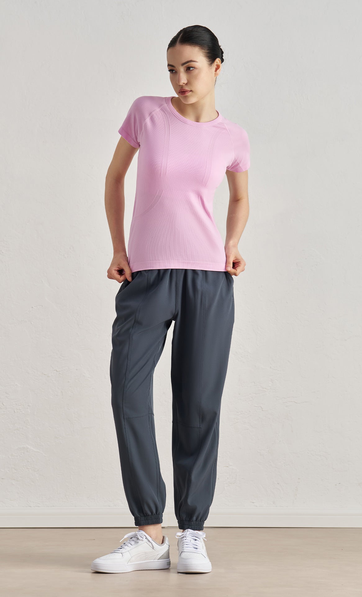 Seamless Slim Fit Yoga Top Short Sleeve Breathable Running