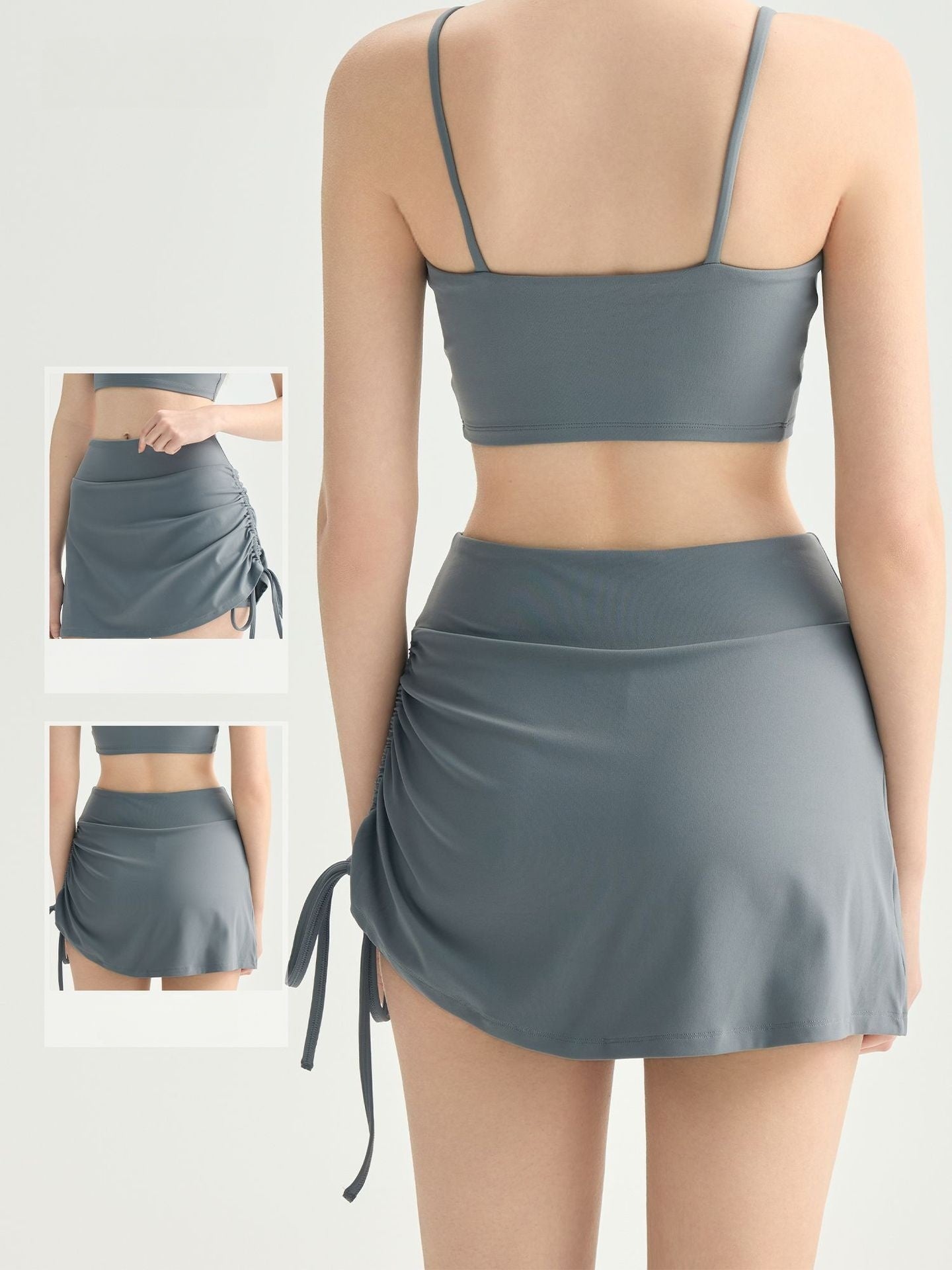 Side Adjustable Yoga Shorts Women High Elastic Anti Exposure Gym