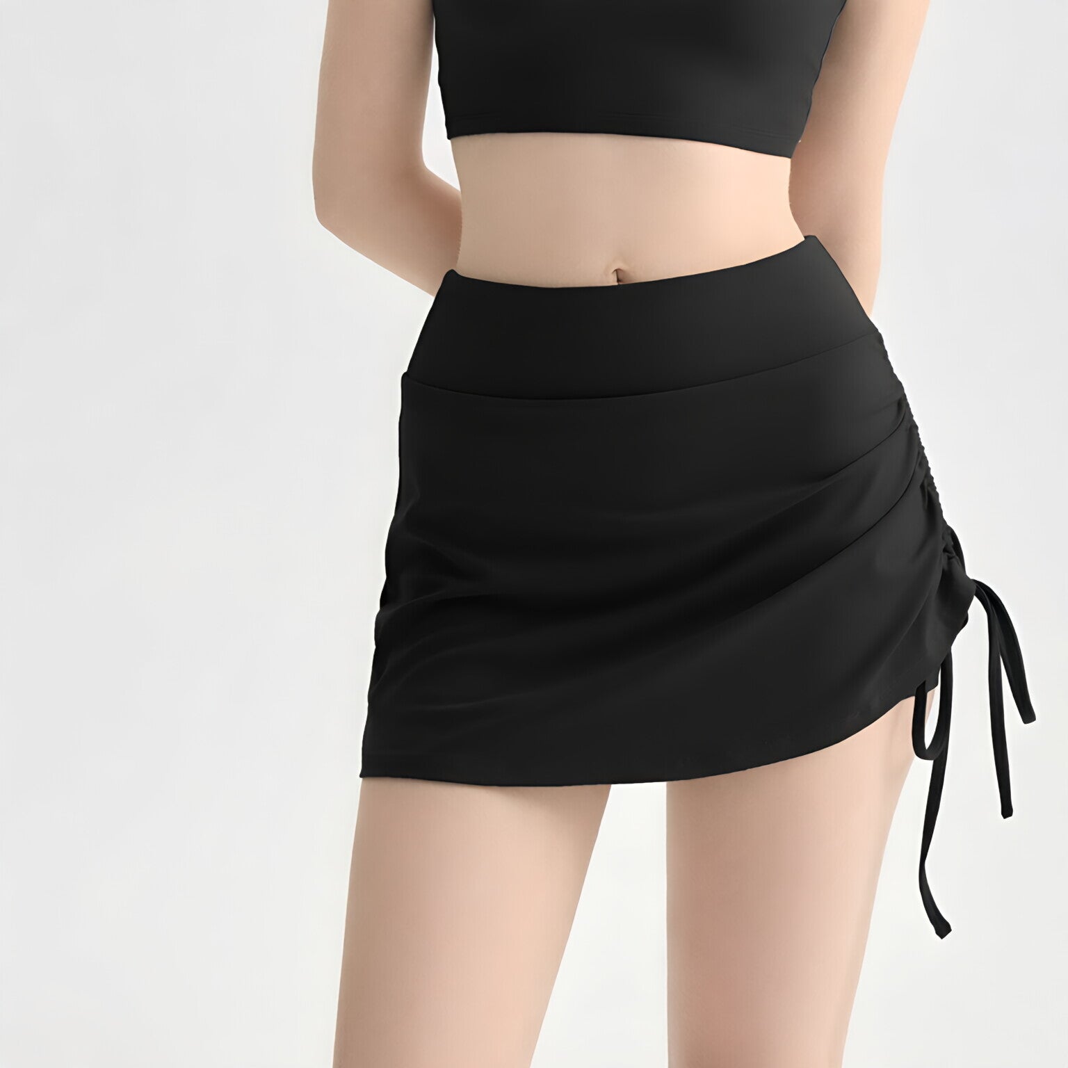 Side Adjustable Yoga Shorts Women High Elastic Anti Exposure Gym