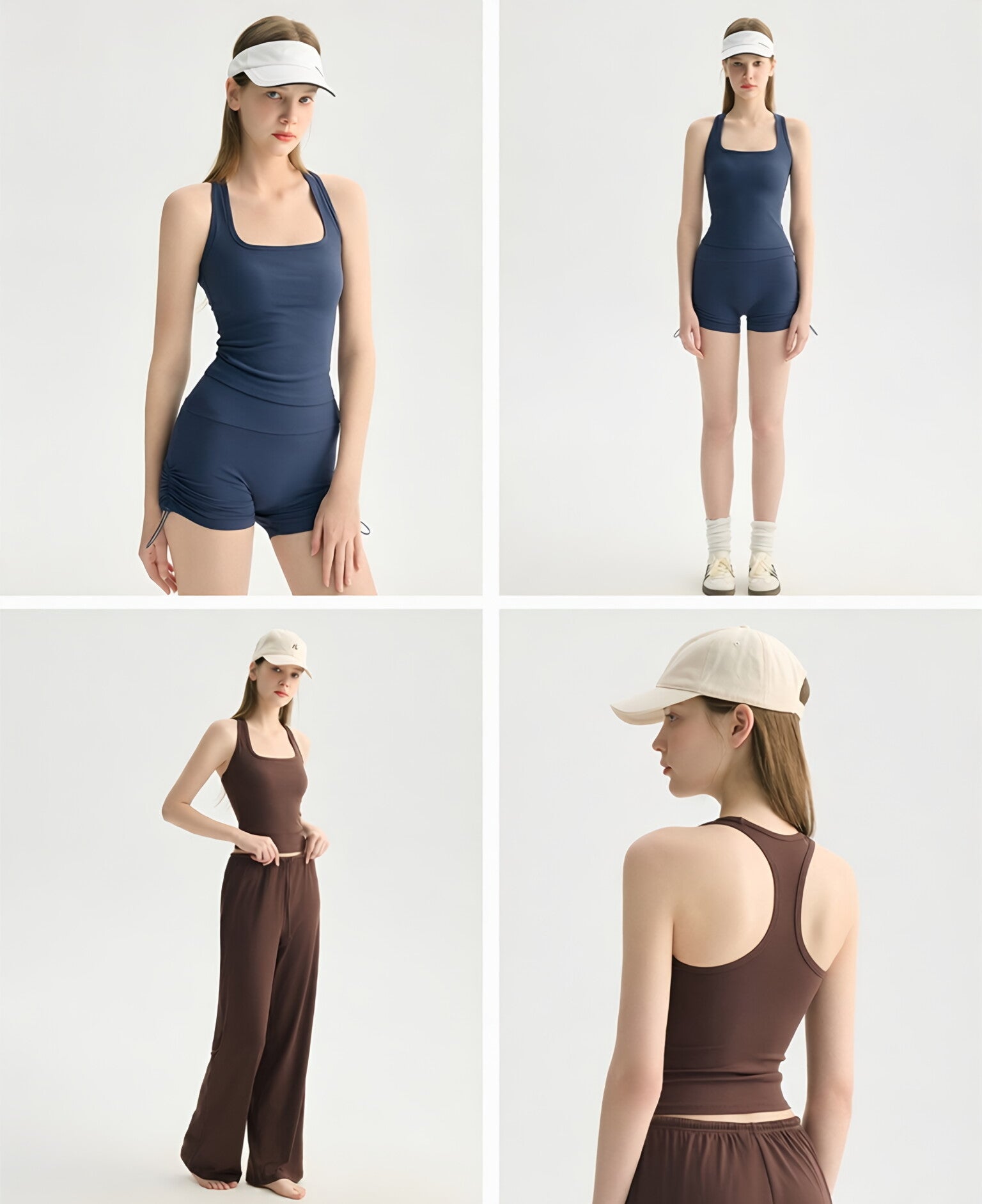 Square Neck Yoga Bra Padded Nude Feel Slim Racerback Top