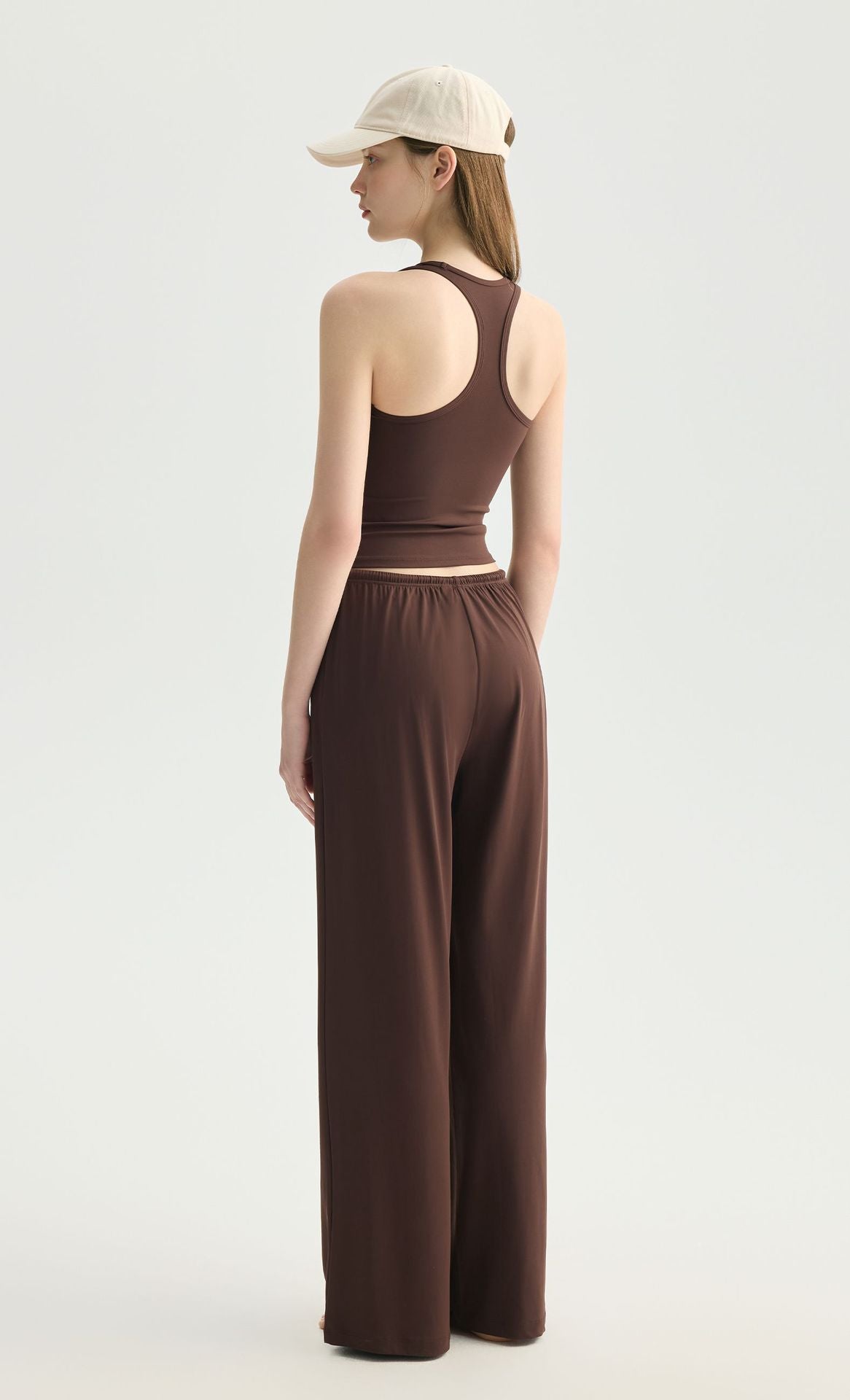 Square Neck Yoga Bra Padded Nude Feel Slim Racerback Top