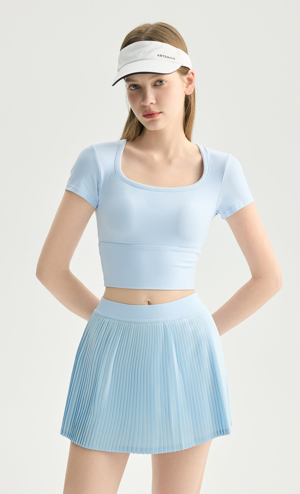 Square Neck Yoga Top Padded Bra Face Slimming Pilates