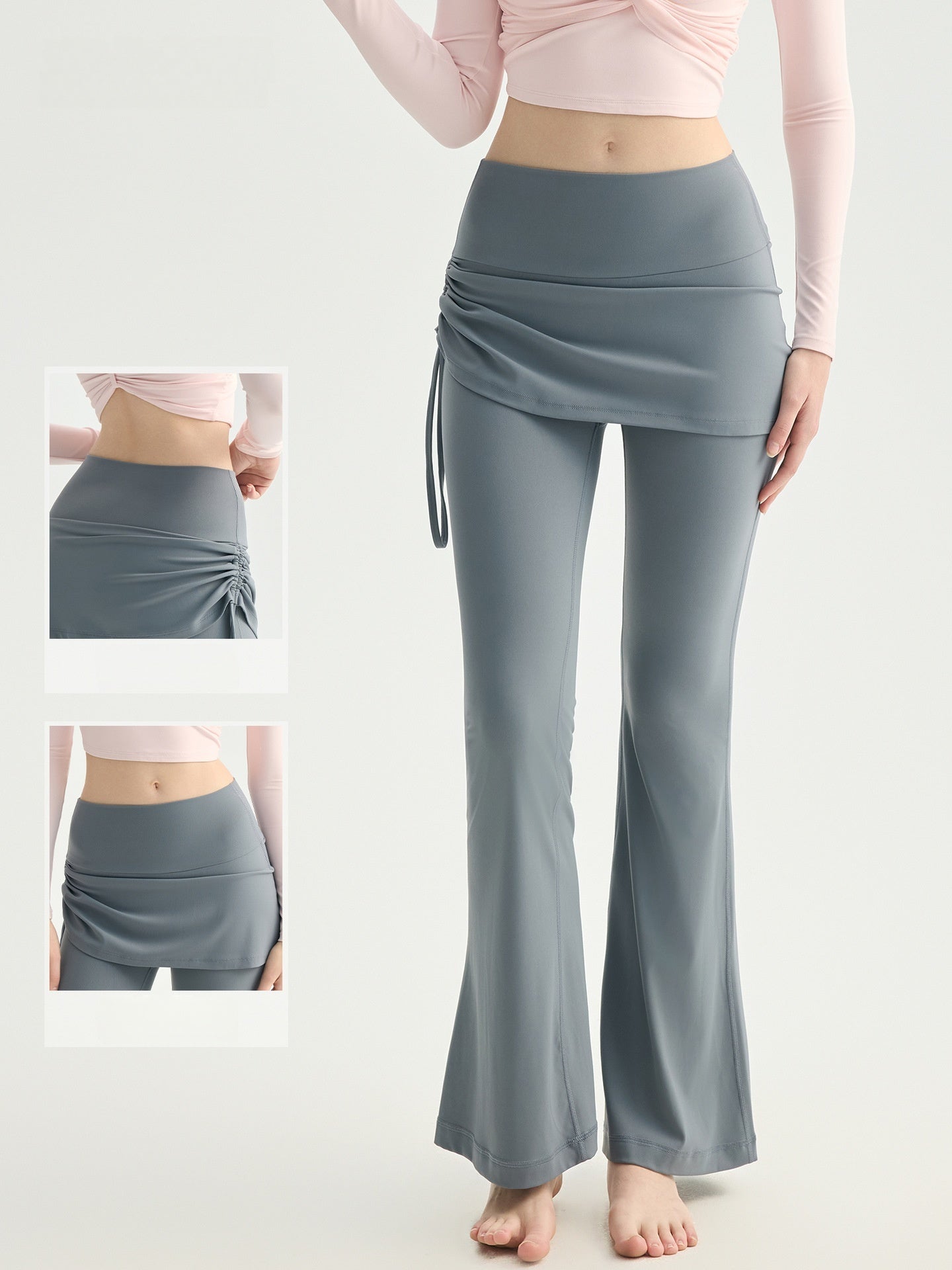 Vacation Vibes 2 Piece Yoga Set Women Flared Low Waist Gym
