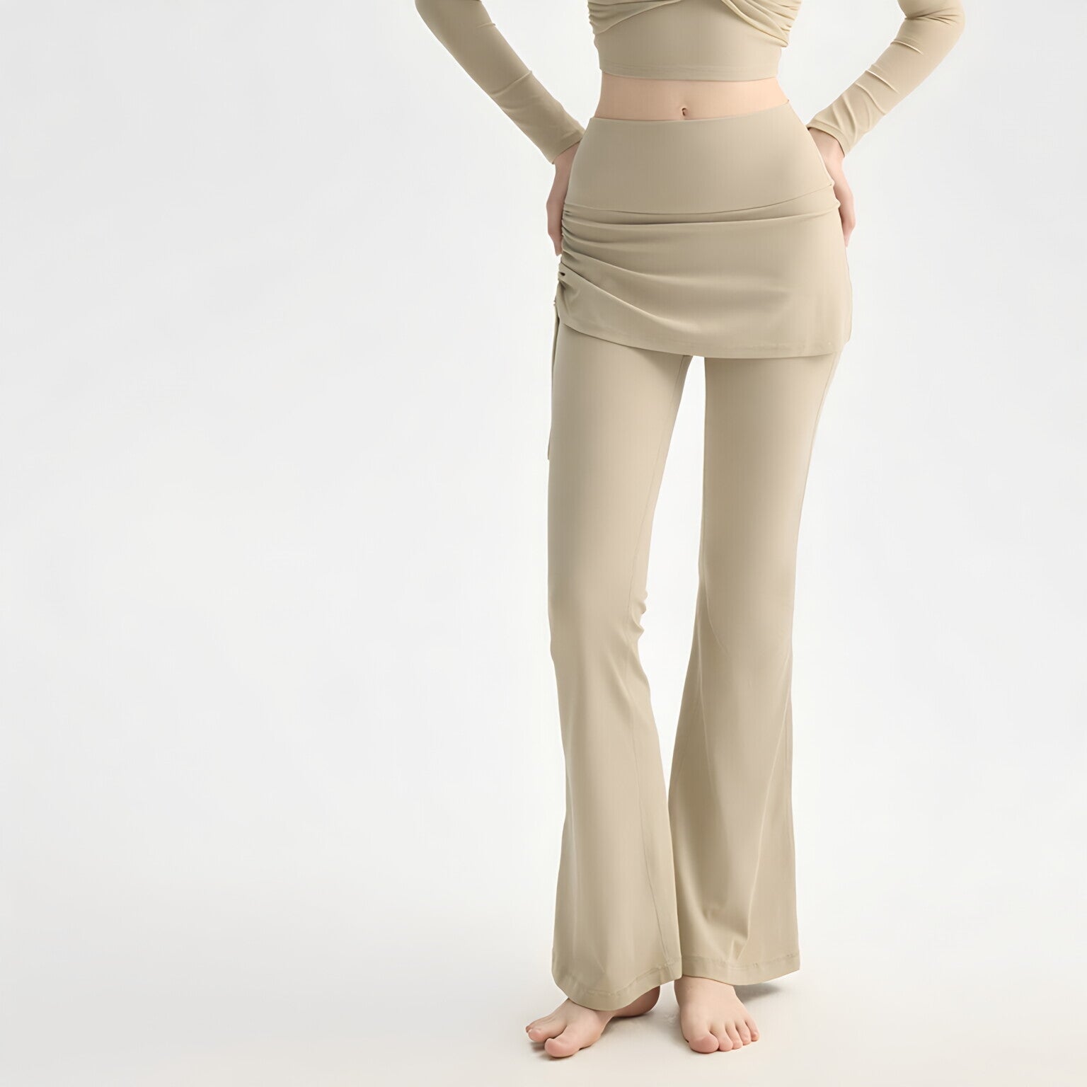 Vacation Vibes 2 Piece Yoga Set Women Flared Low Waist Gym