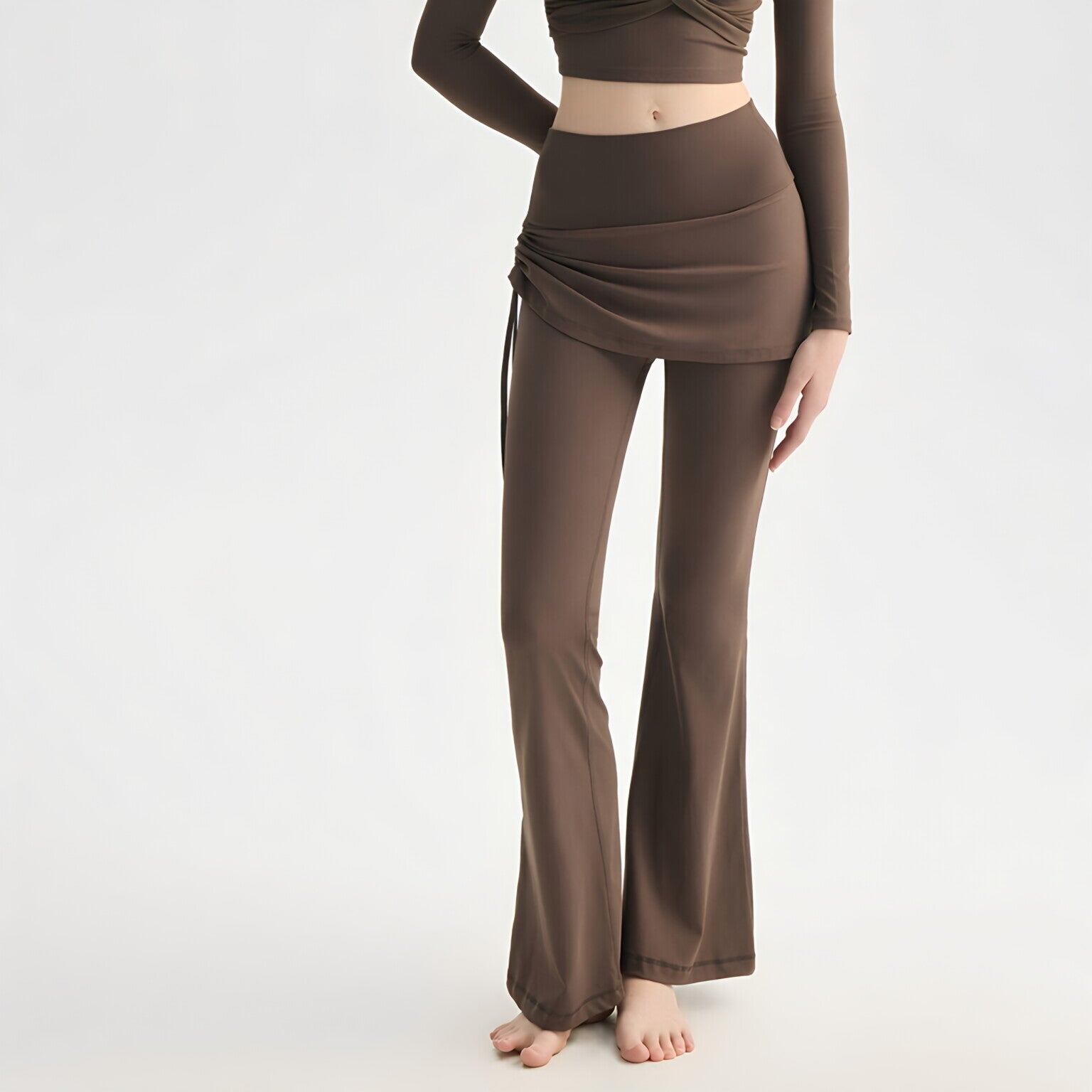 Vacation Vibes 2 Piece Yoga Set Women Flared Low Waist Gym