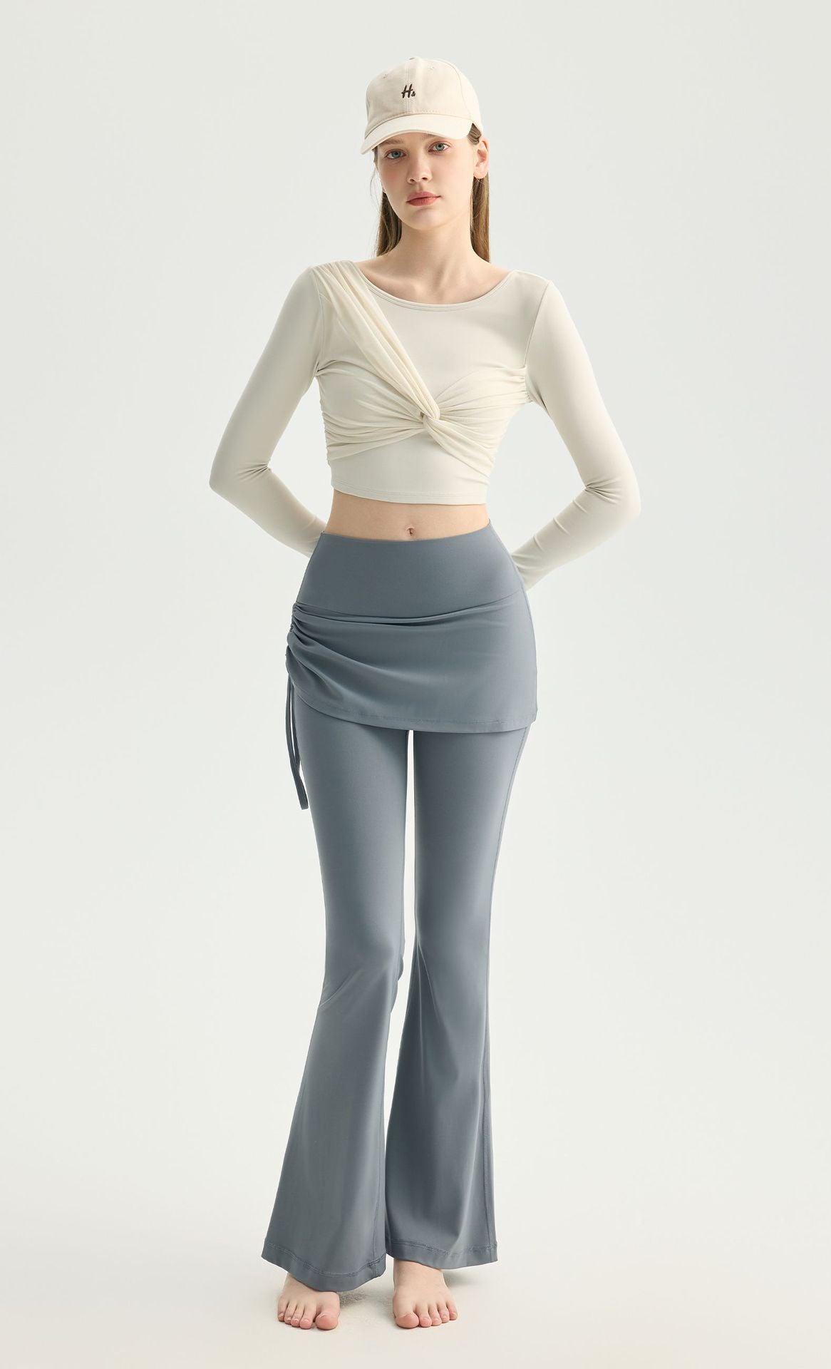 Vacation Vibes 2 Piece Yoga Set Women Flared Low Waist Gym