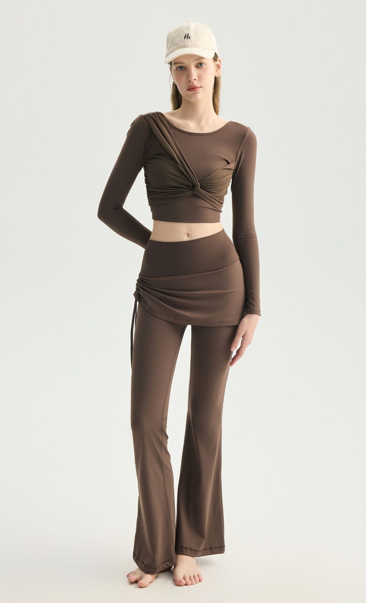 Vacation Vibes 2 Piece Yoga Set Women Flared Low Waist Gym