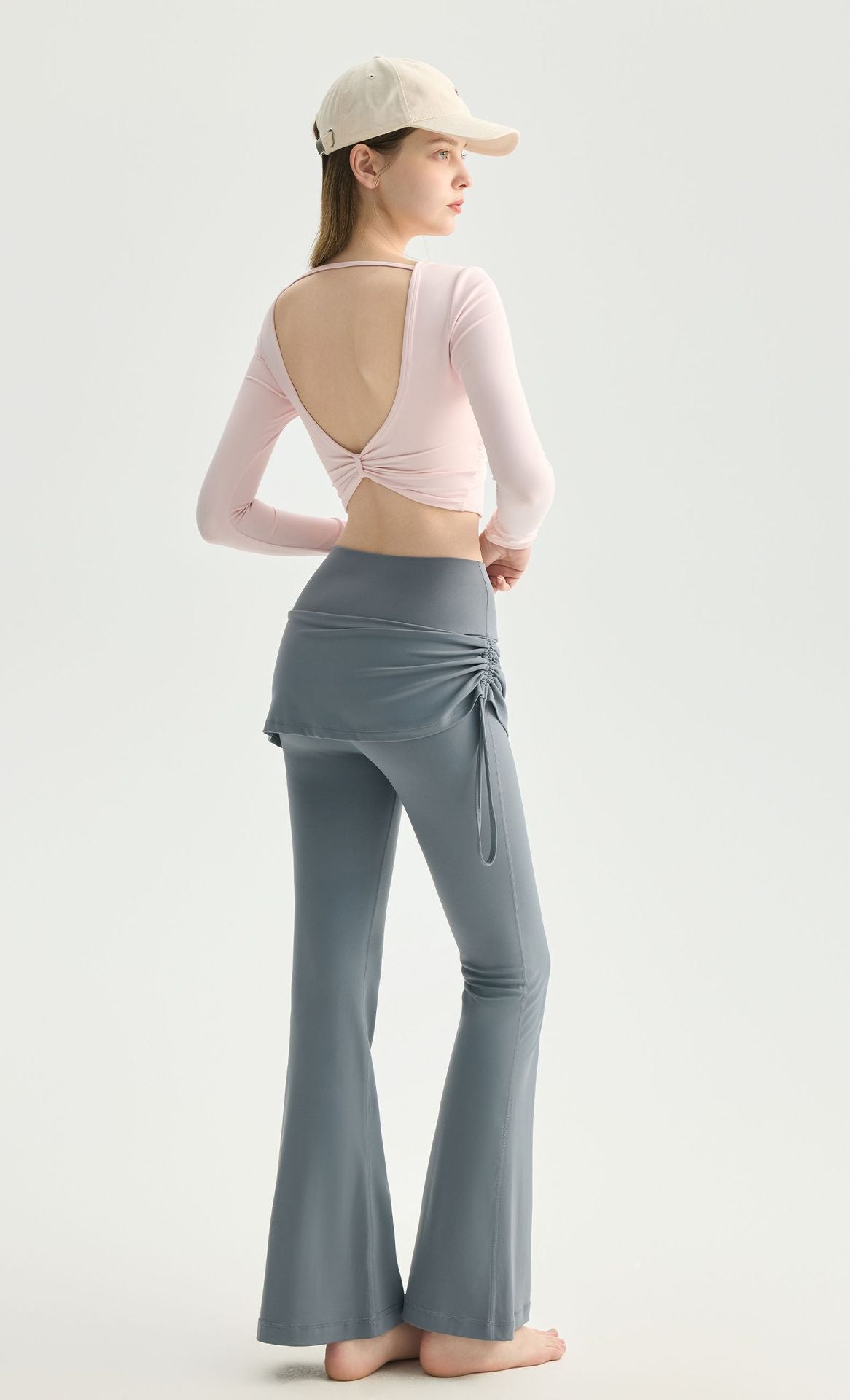 Vacation Vibes 2 Piece Yoga Set Women Flared Low Waist Gym