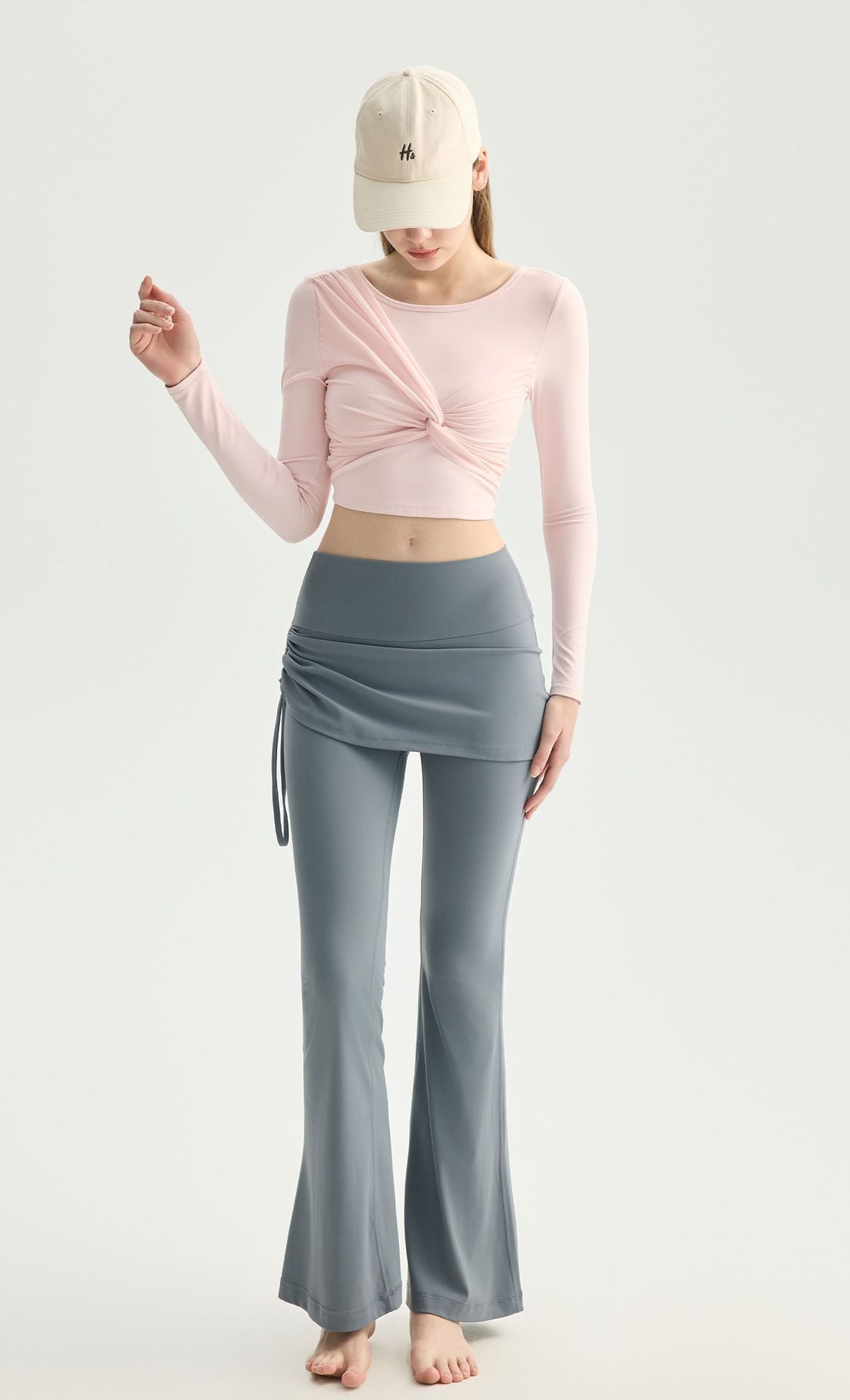 Vacation Vibes 2 Piece Yoga Set Women Flared Low Waist Gym