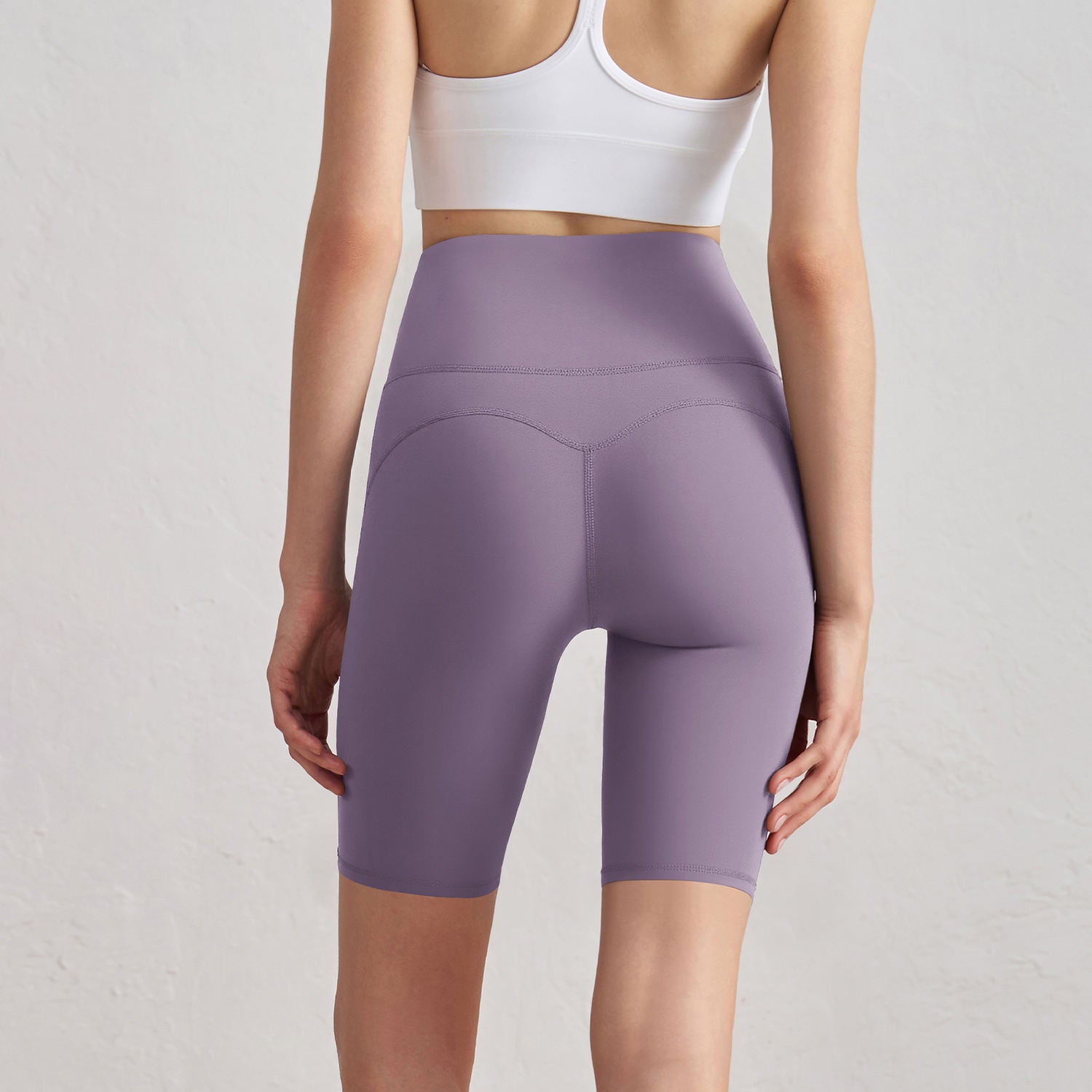 Wholesale Antibacterial Biker Shorts Women High Waist Butt Lifting Snatched Fit Pilates Shorts