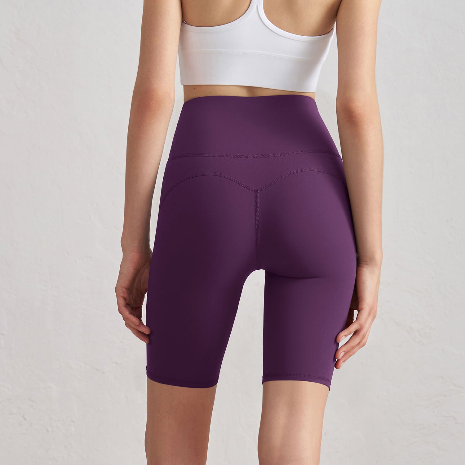 Wholesale Antibacterial Biker Shorts Women High Waist Butt Lifting Snatched Fit Pilates Shorts